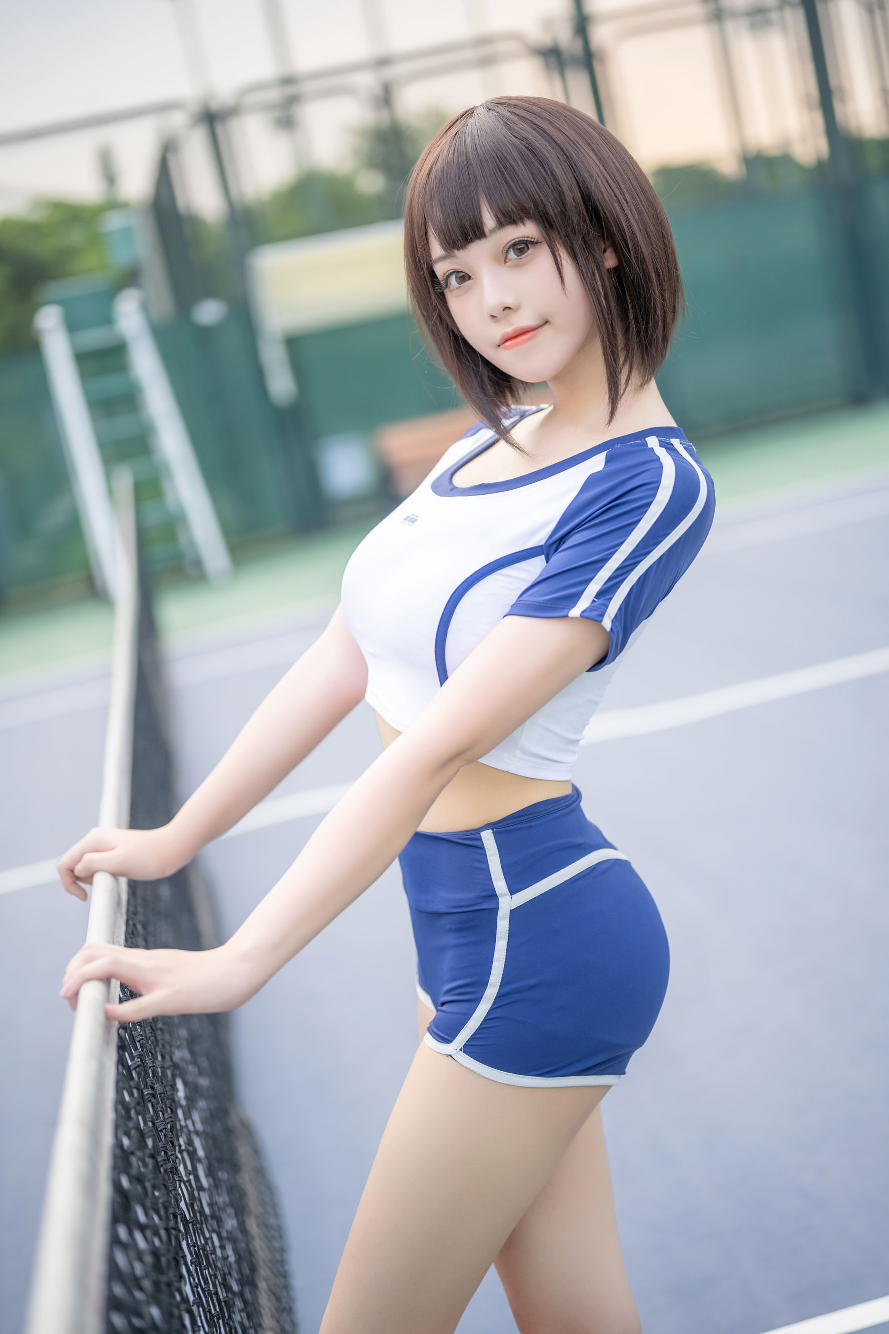 萌系小姐姐蜜汁猫裘 – 体操服 Cosplay-第46张