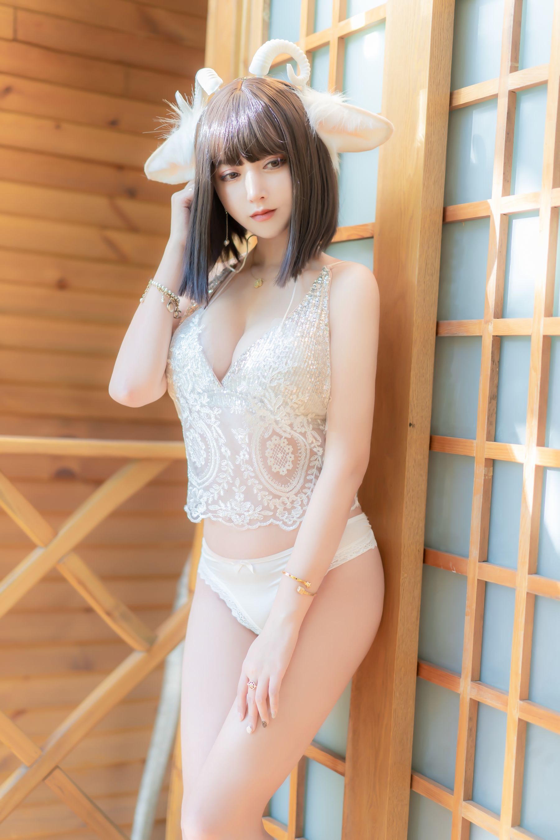 斗鱼米线线sama写真 喵小羊 Cosplay-第6张