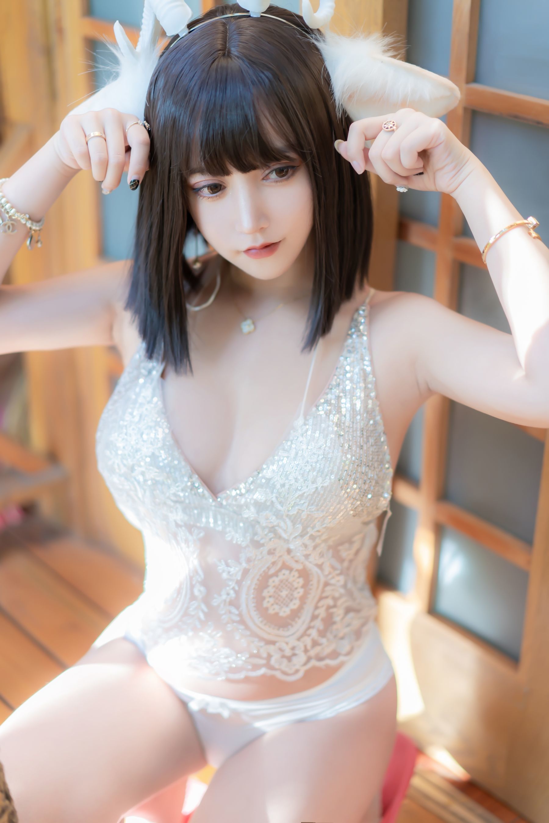 斗鱼米线线sama写真 喵小羊 Cosplay-第8张