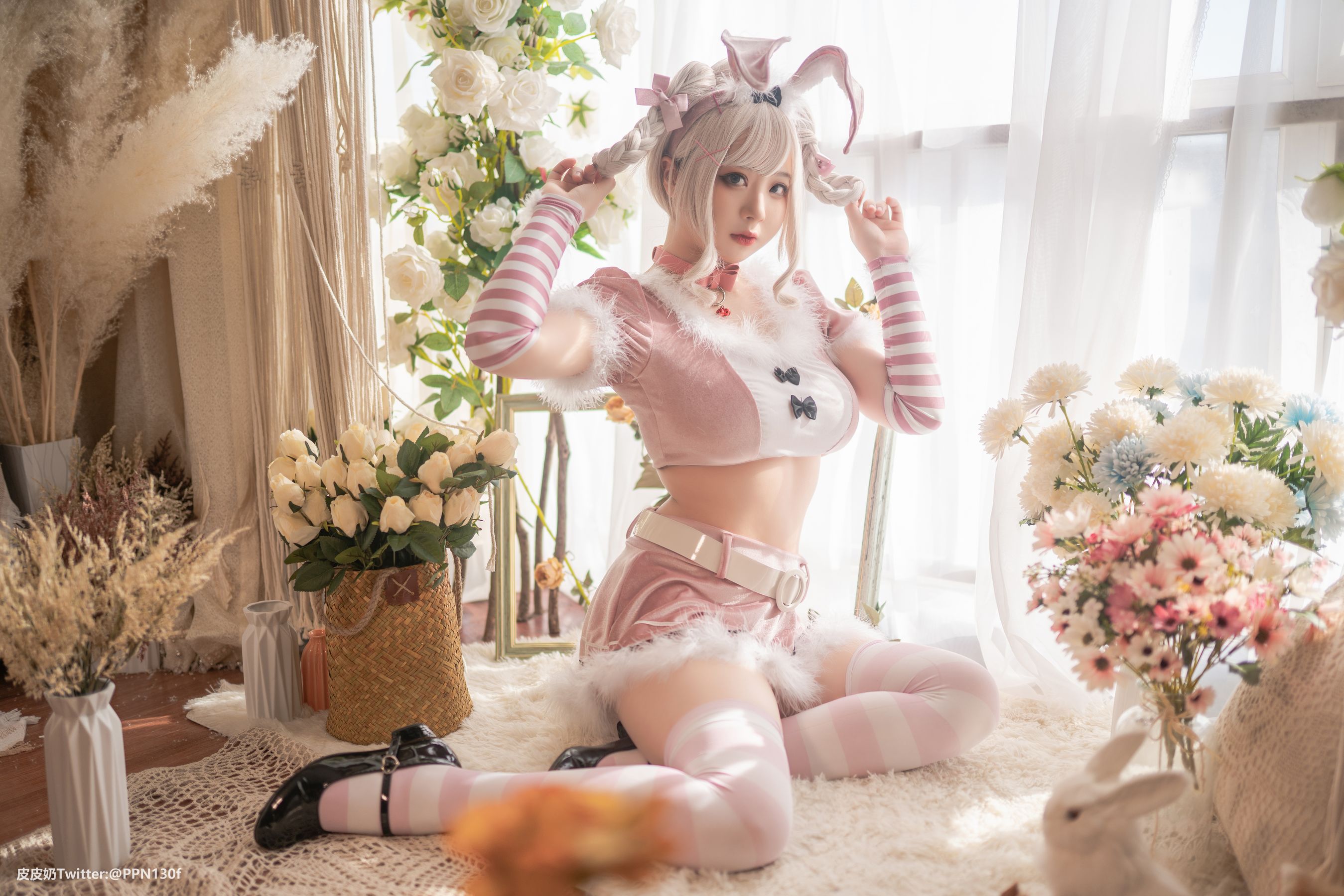 皮皮奶可可爱了啦 – 粉色兔兔 Cosplay-第60张
