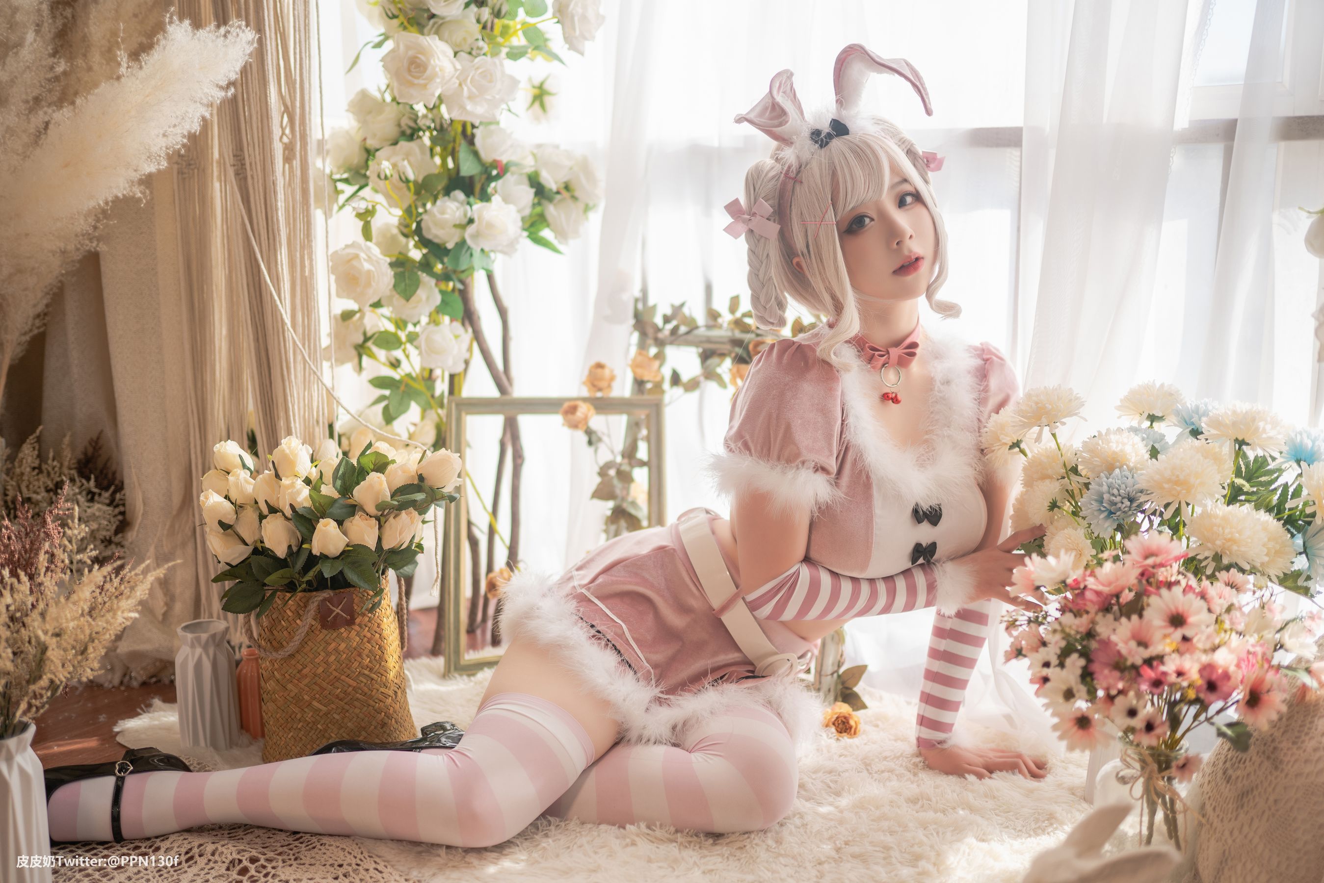 皮皮奶可可爱了啦 – 粉色兔兔 Cosplay-第61张