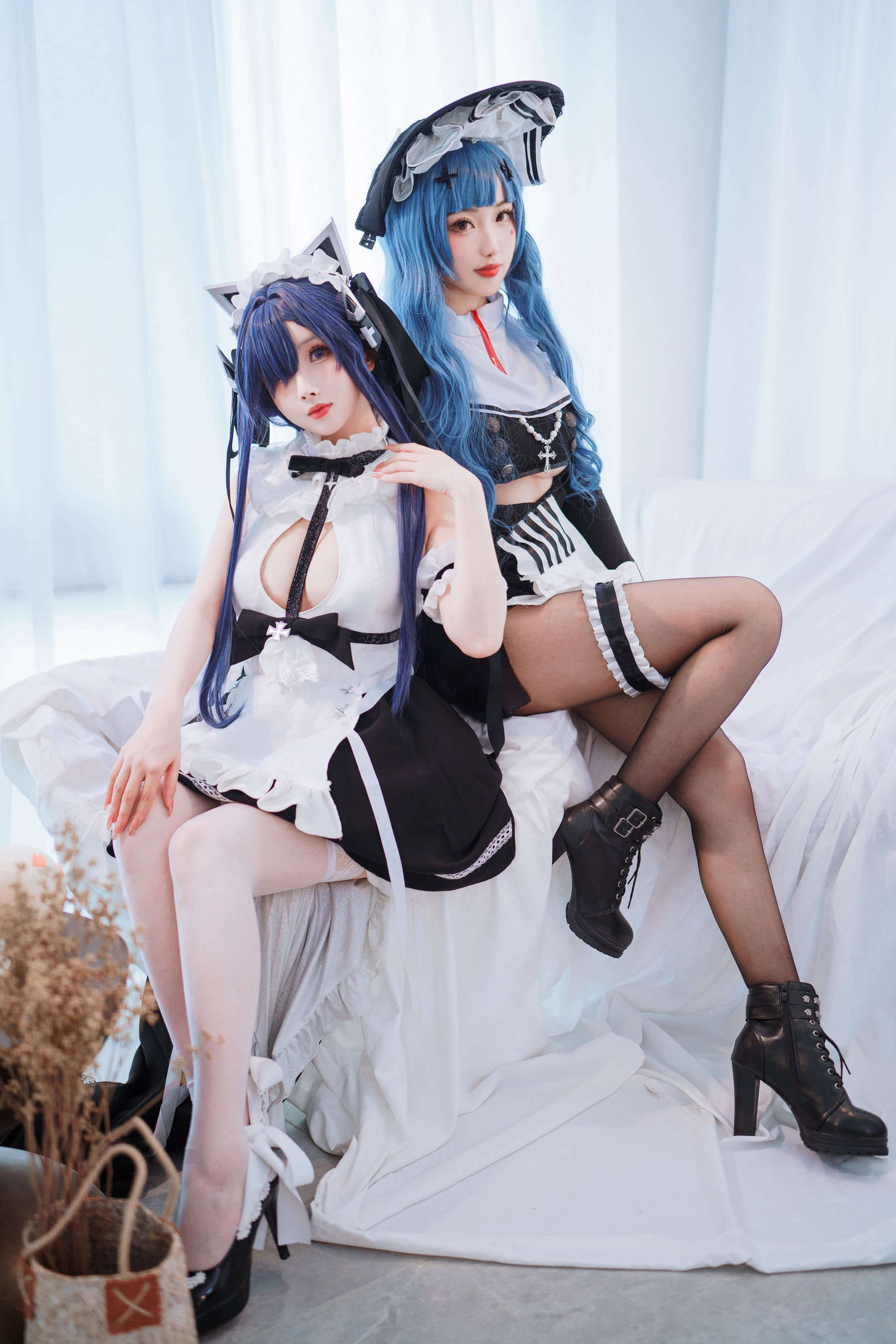 COS福利rioko凉凉子(肉扣热热子) – 奥古斯特 女仆装 Cosplay-第2张