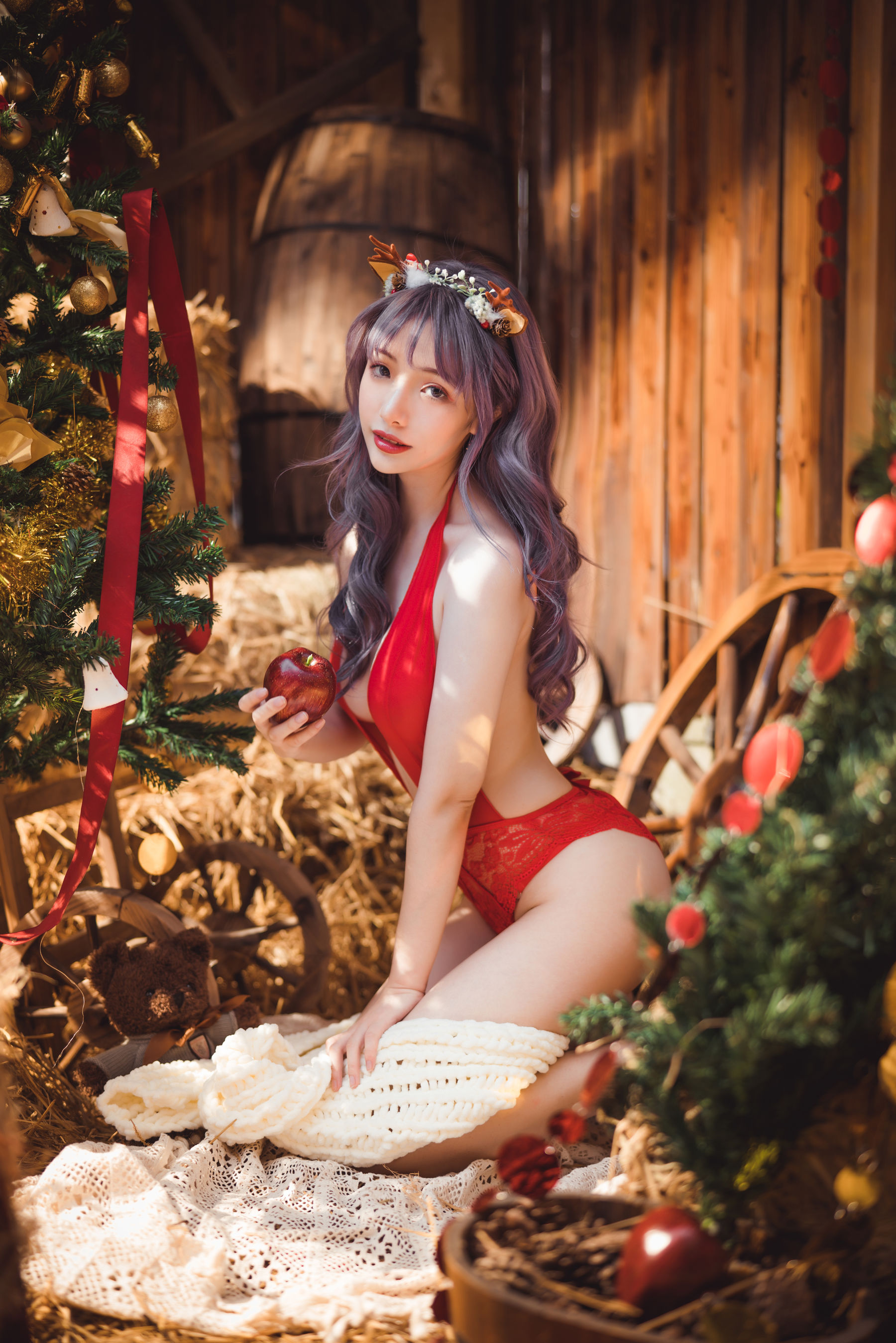 动漫博主雯妹 – 2020圣诞 Cosplay-第11张