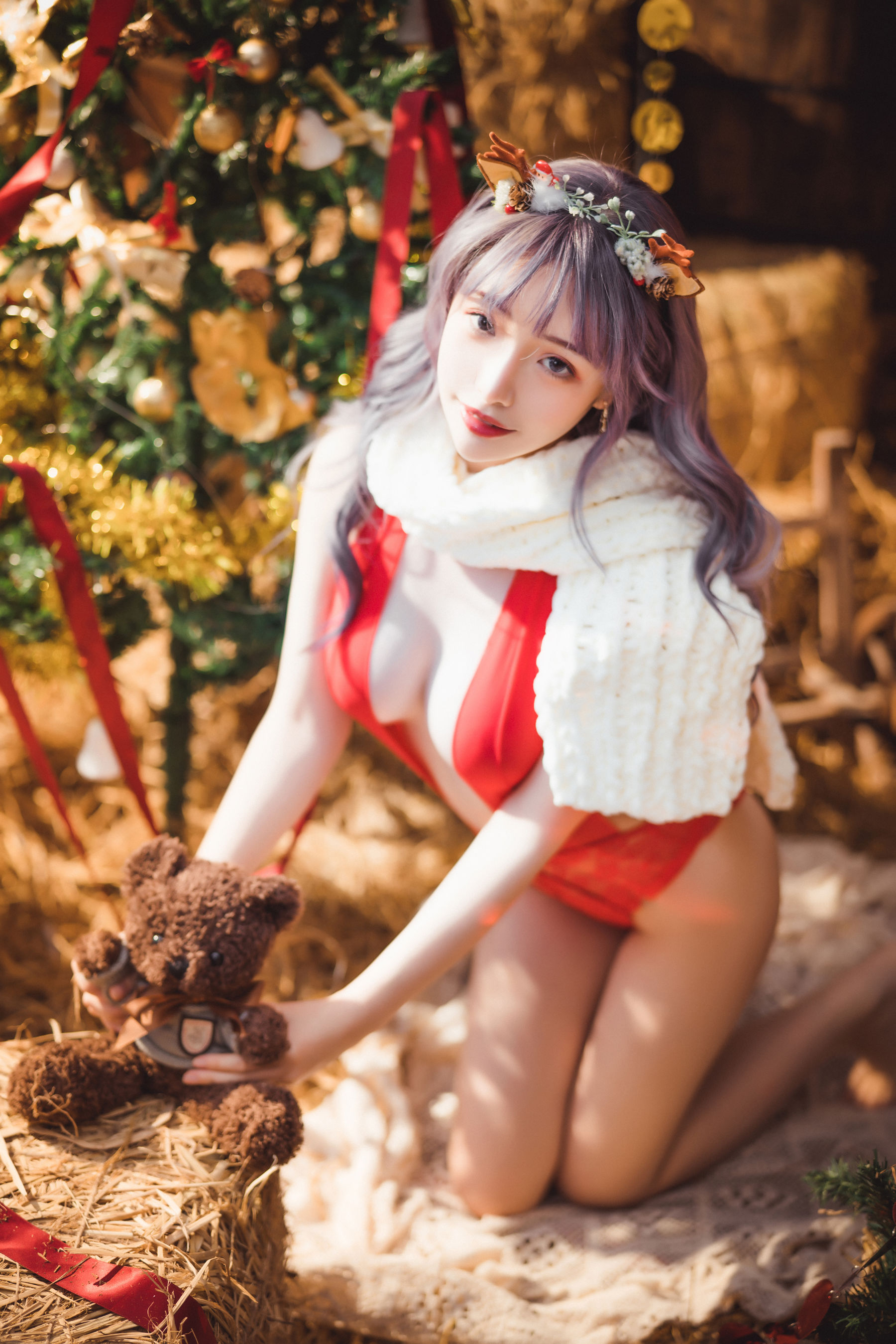 动漫博主雯妹 – 2020圣诞 Cosplay-第1张