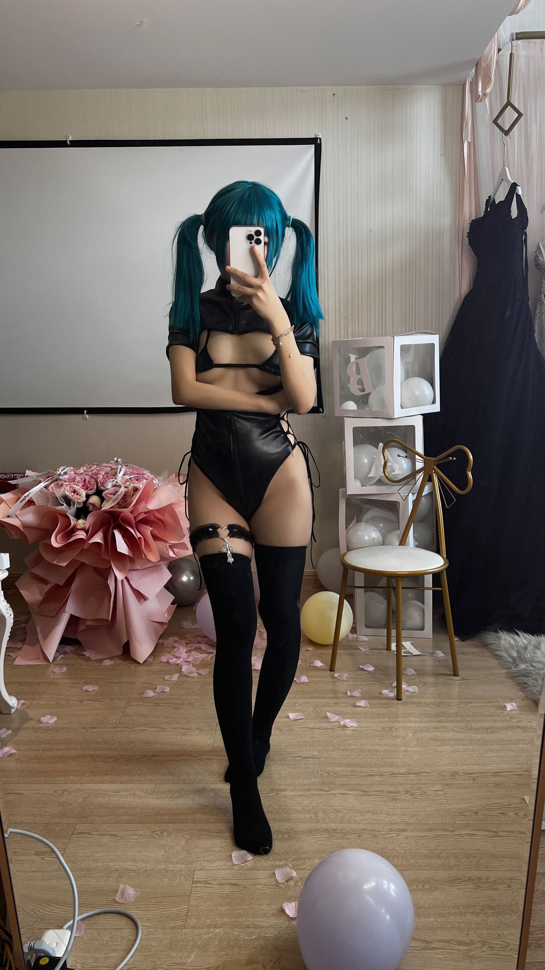 萌妹子Coser摇摇乐yoyo fantia 皮衣少女 Cosplay-第26张