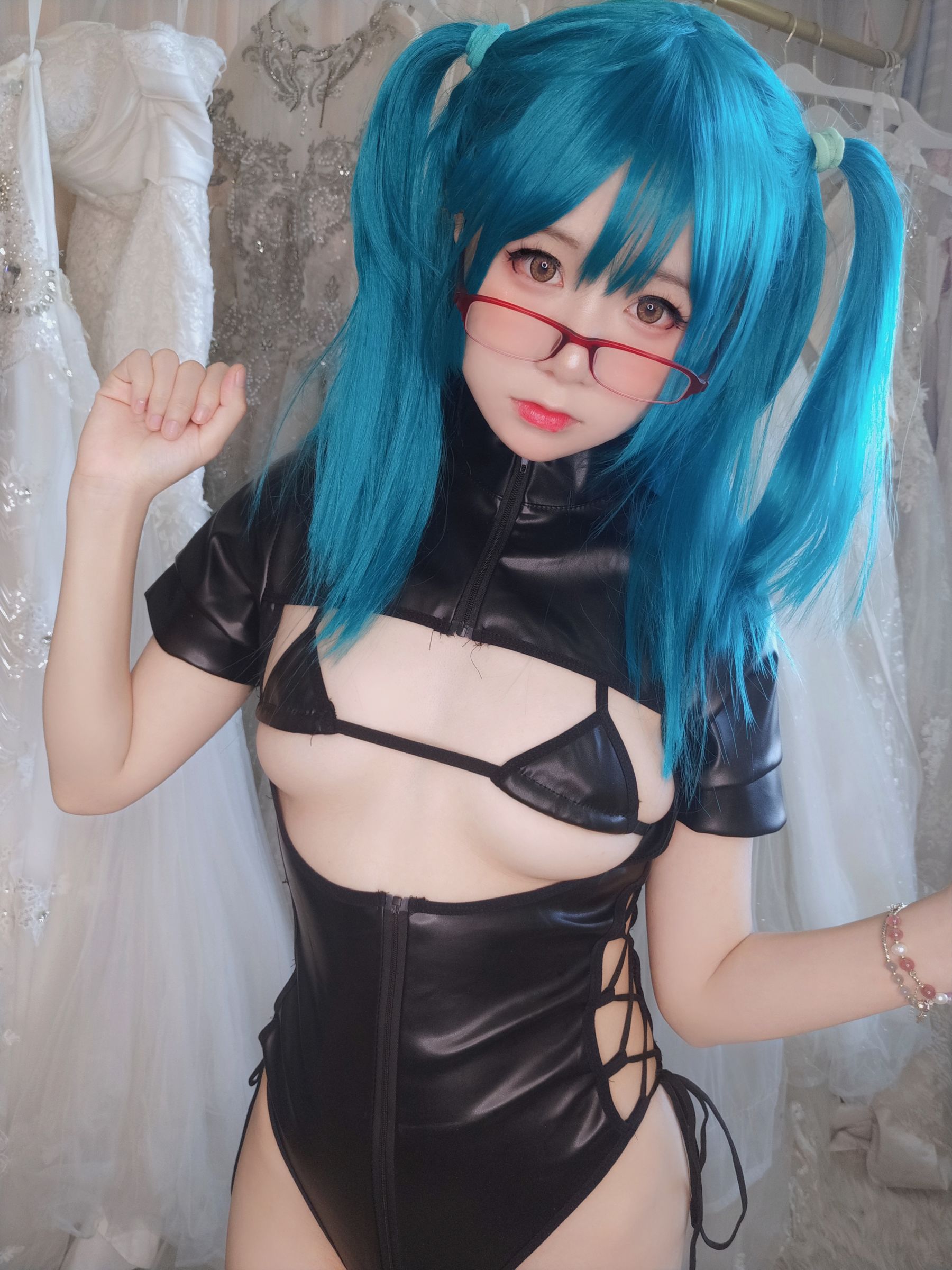 萌妹子Coser摇摇乐yoyo fantia 皮衣少女 Cosplay-第46张