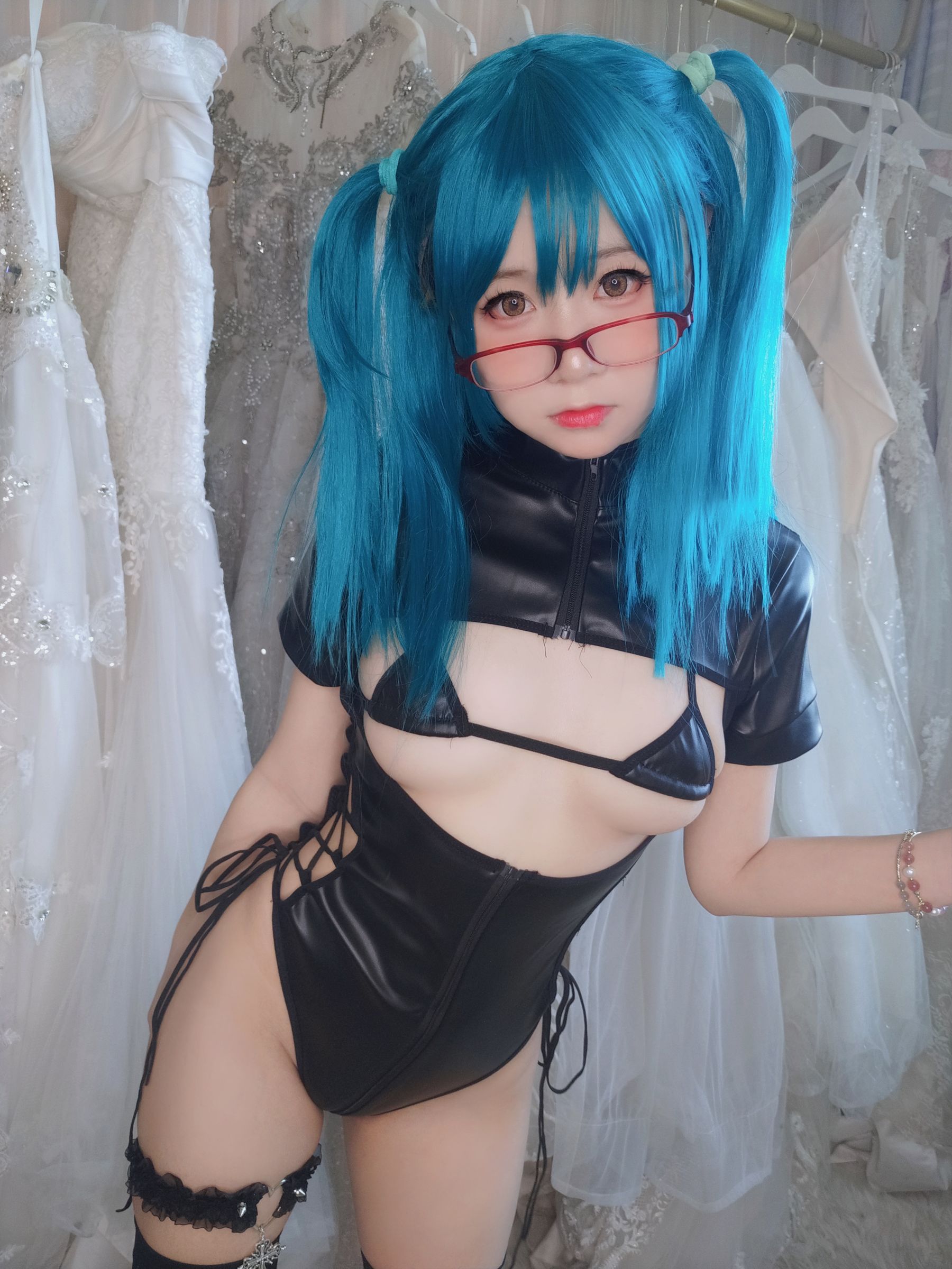 萌妹子Coser摇摇乐yoyo fantia 皮衣少女 Cosplay-第47张