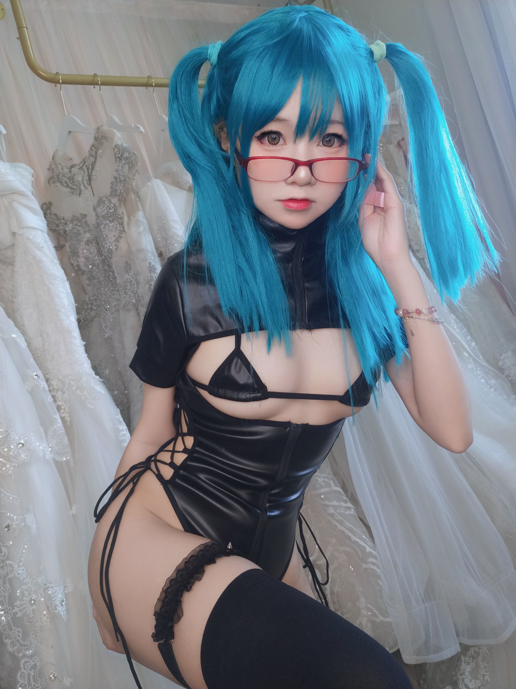 萌妹子Coser摇摇乐yoyo fantia 皮衣少女 Cosplay-第14张