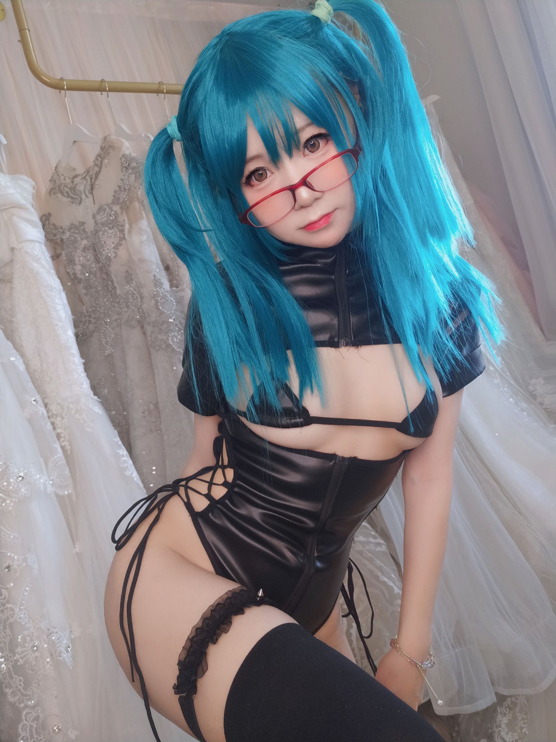 萌妹子Coser摇摇乐yoyo fantia 皮衣少女 Cosplay-第19张