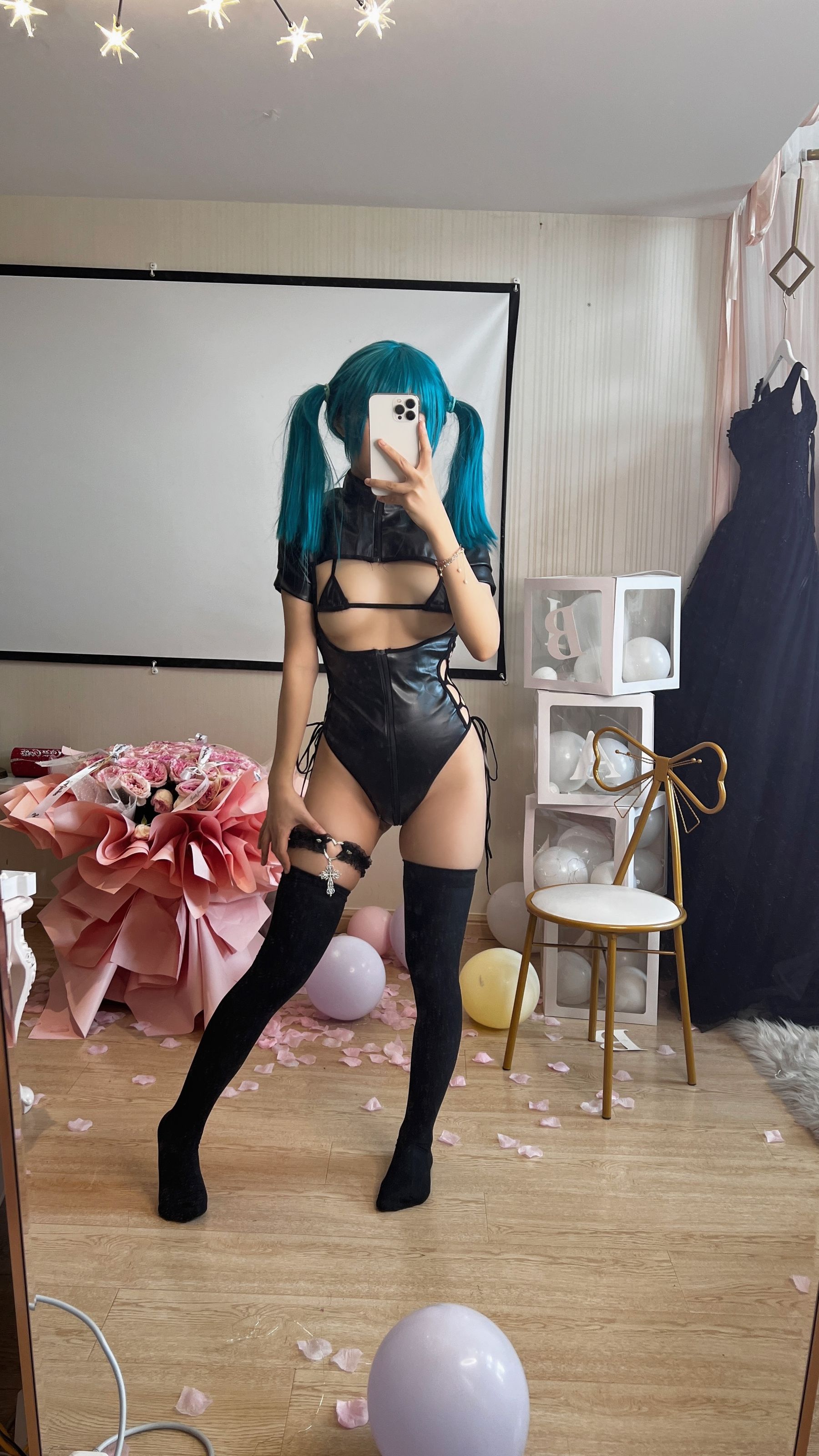 萌妹子Coser摇摇乐yoyo fantia 皮衣少女 Cosplay-第44张