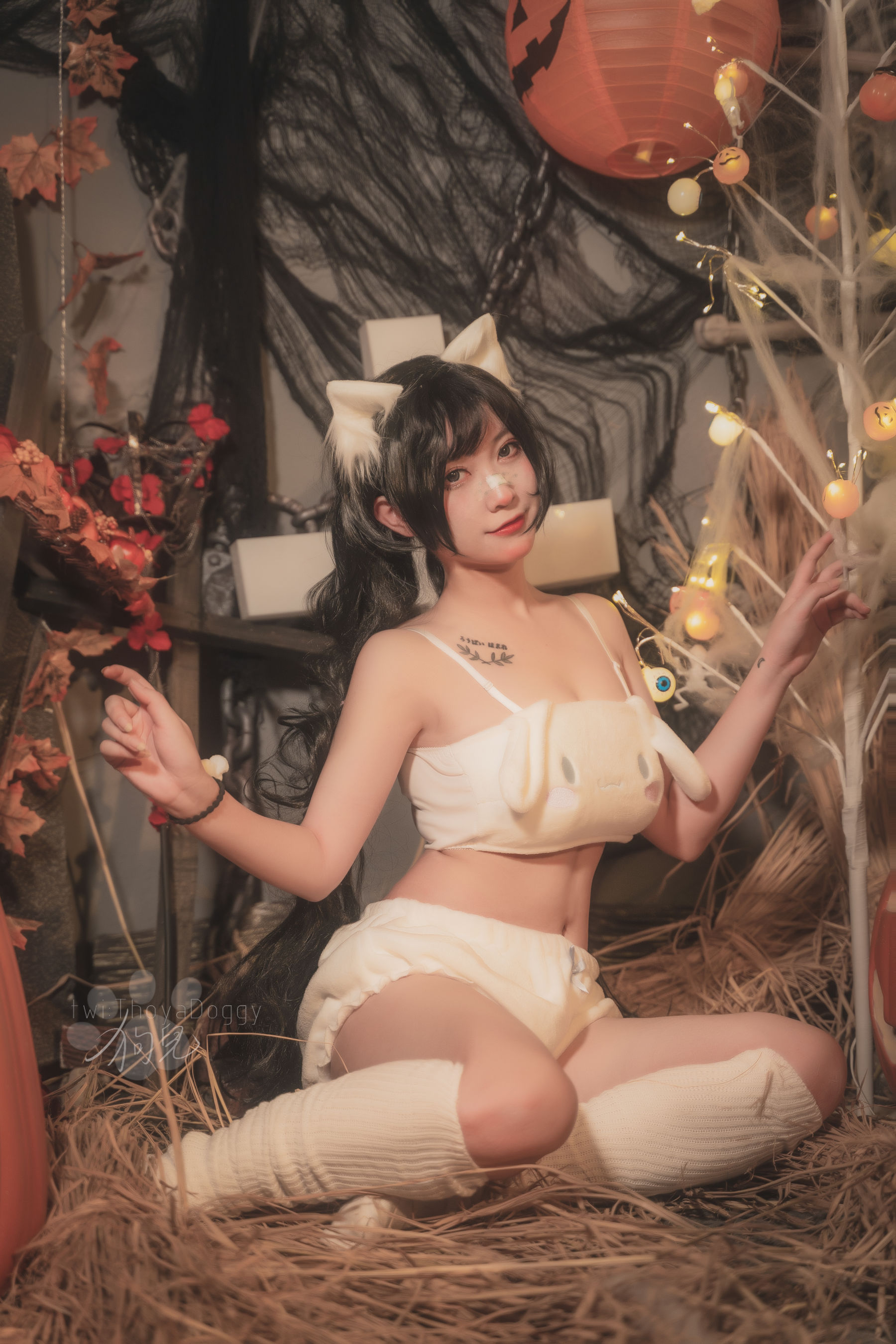 奇行家狗崽(棕桠阿狗崽) – 玉桂狗睡衣 Cosplay-第3张
