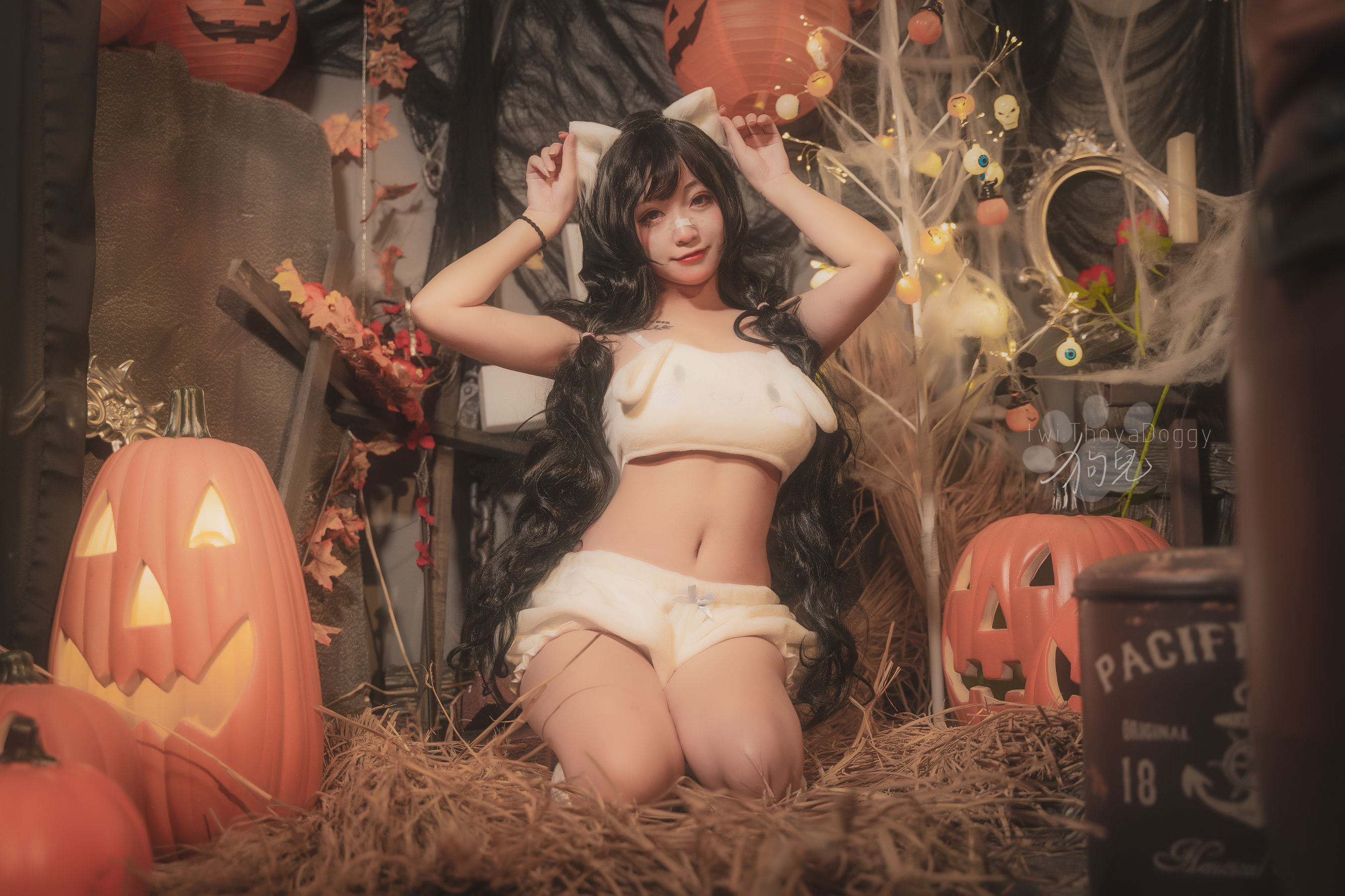 奇行家狗崽(棕桠阿狗崽) – 玉桂狗睡衣 Cosplay-第16张