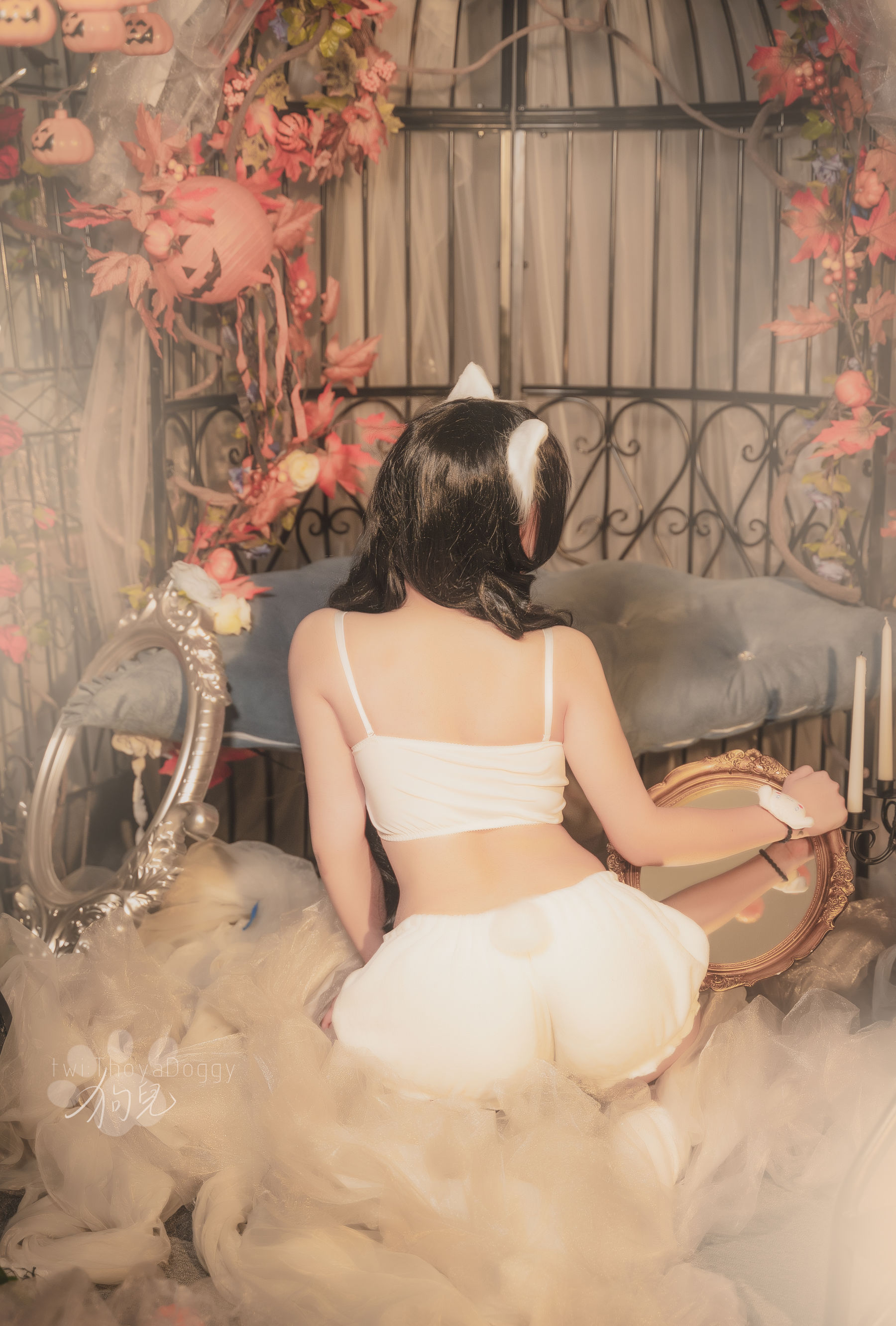 奇行家狗崽(棕桠阿狗崽) – 玉桂狗睡衣 Cosplay-第15张