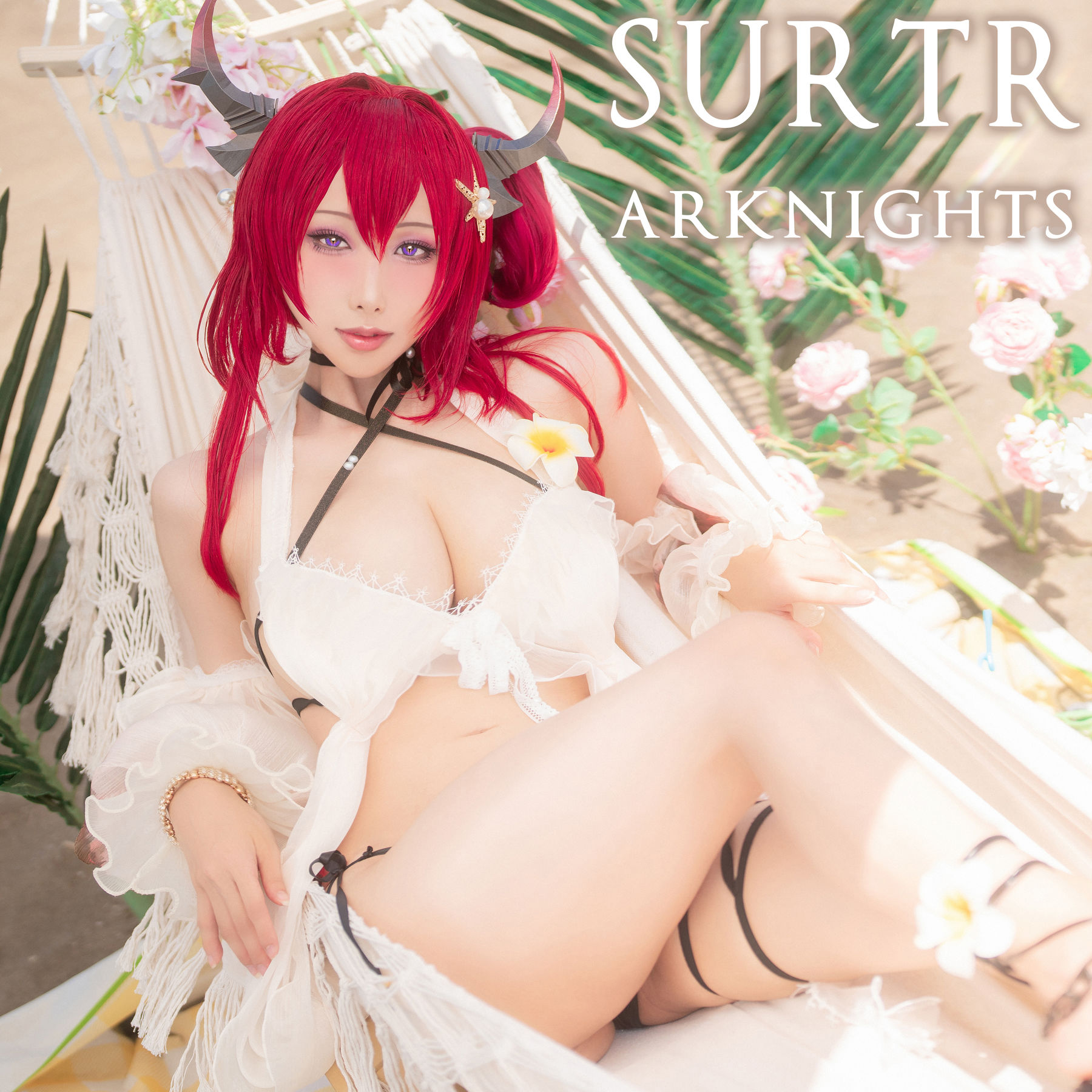 Hane Ame 雨波 – Arknights Surtr 泳裝 Cosplay-第38张