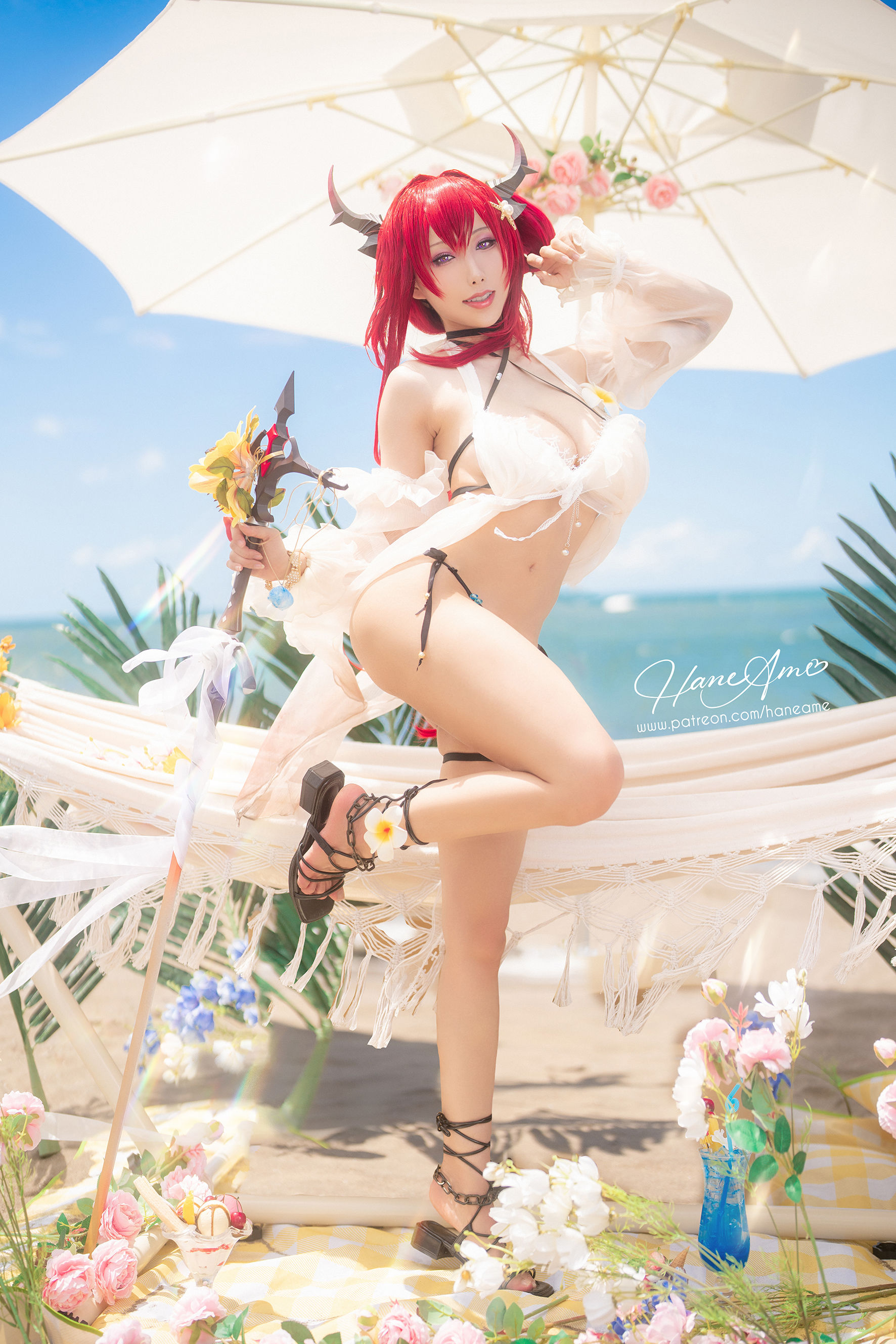 Hane Ame 雨波 – Arknights Surtr 泳裝 Cosplay-第3张