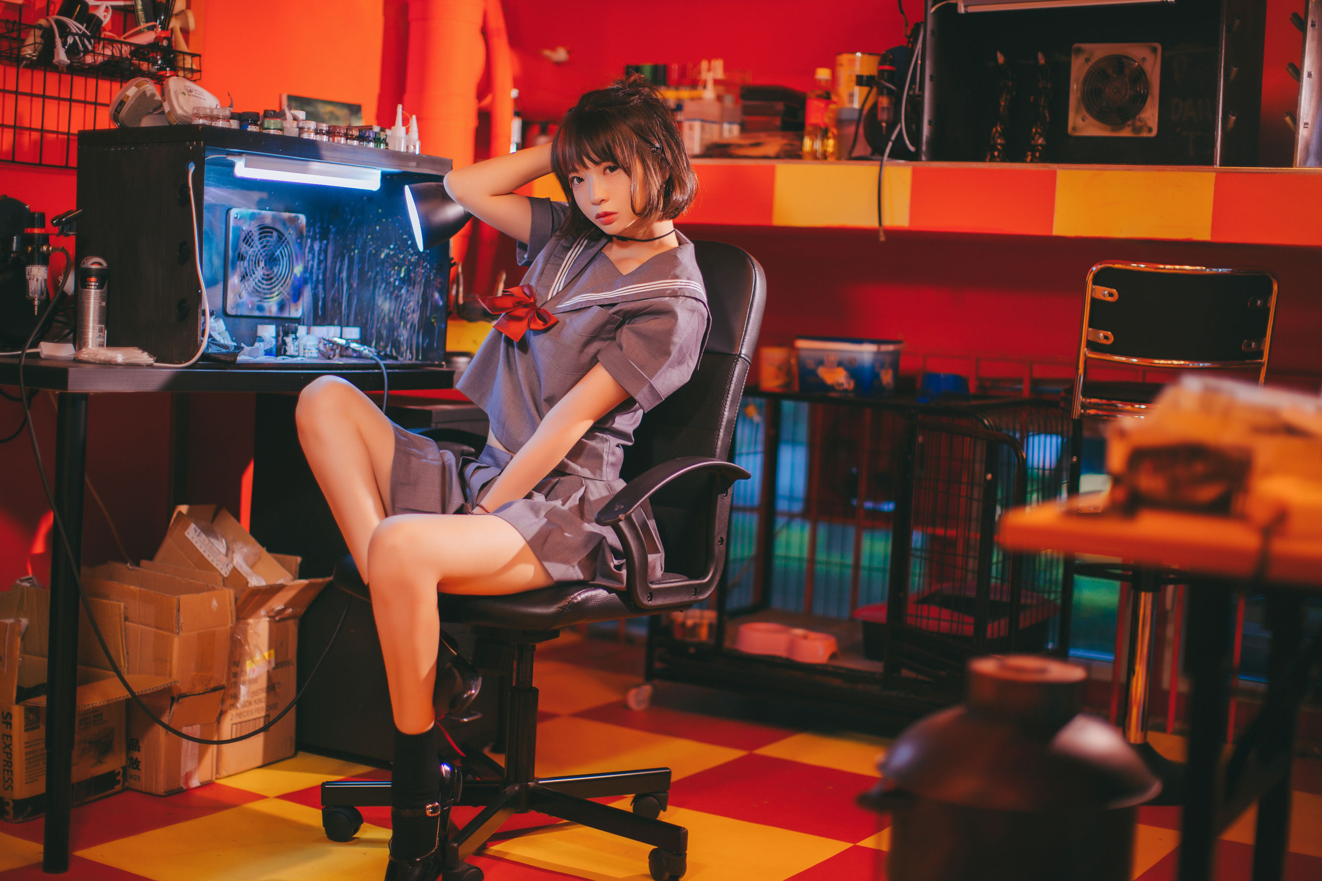 [萝莉COS] 疯猫ss《被囚禁的少女》 Cosplay-第2张
