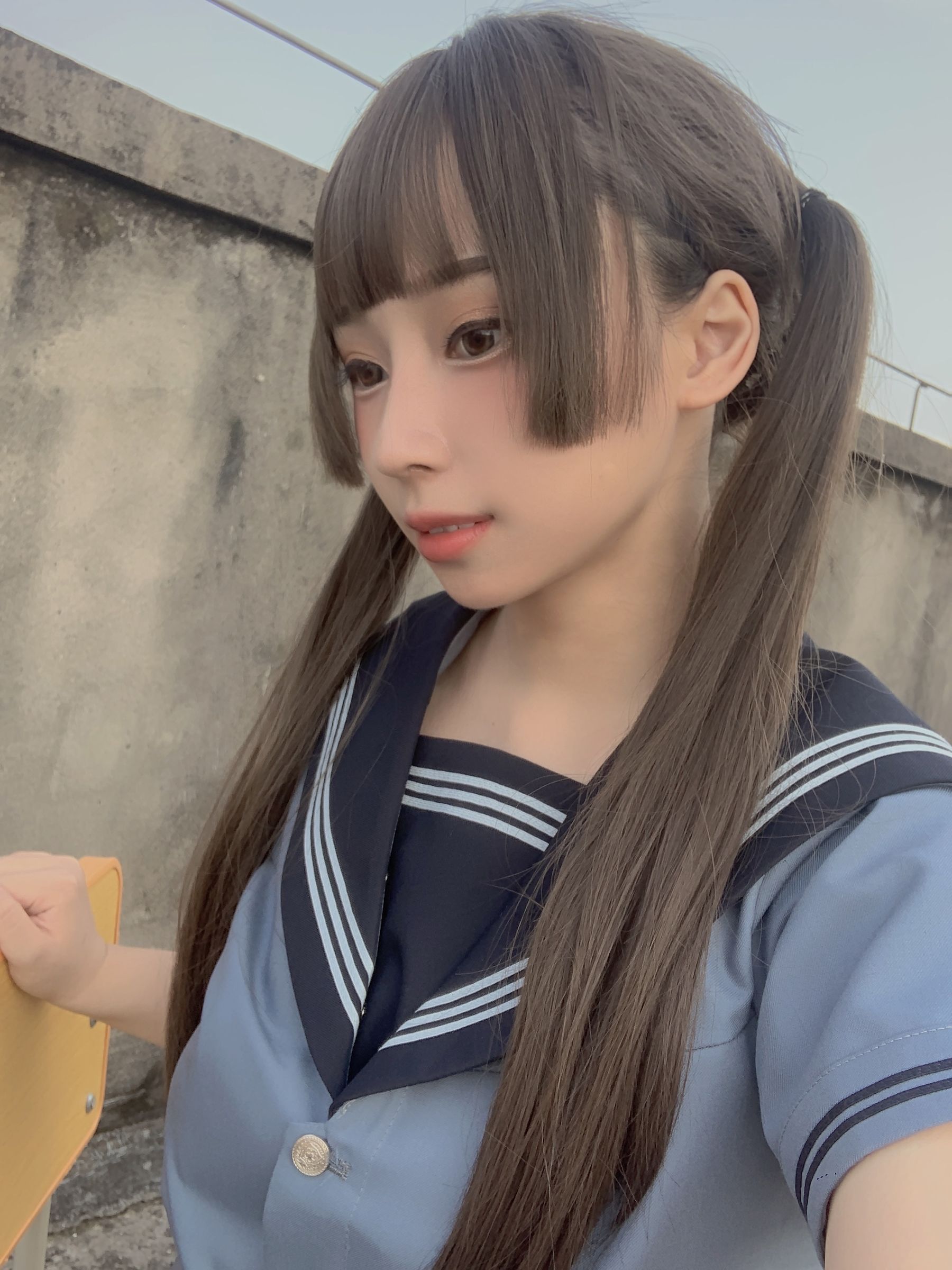 胡桃猫Kurumineko – 天台的爱之告白 Cosplay-第6张