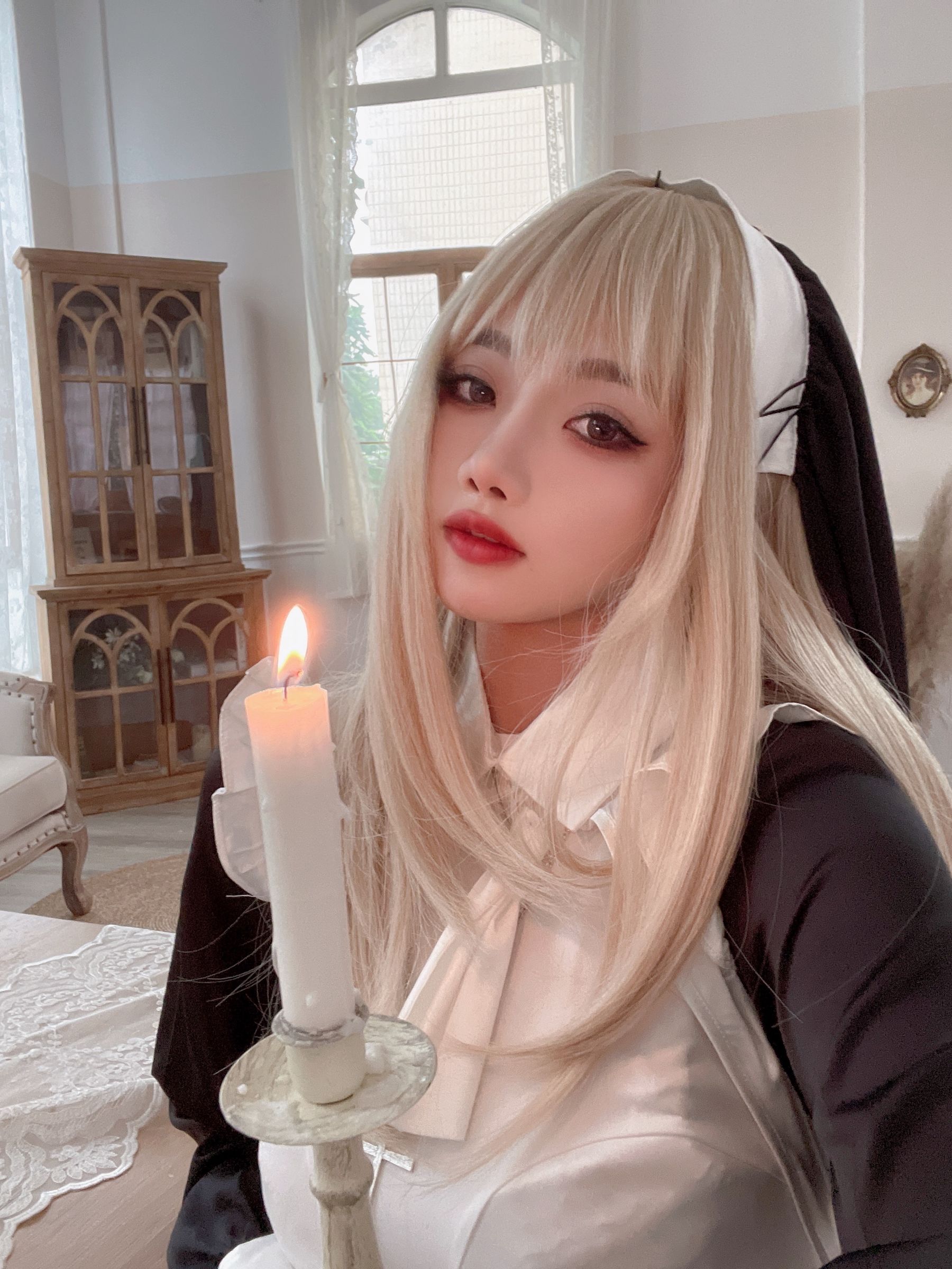 白嫩美少女鬼畜瑶 – 修女 Cosplay-第5张