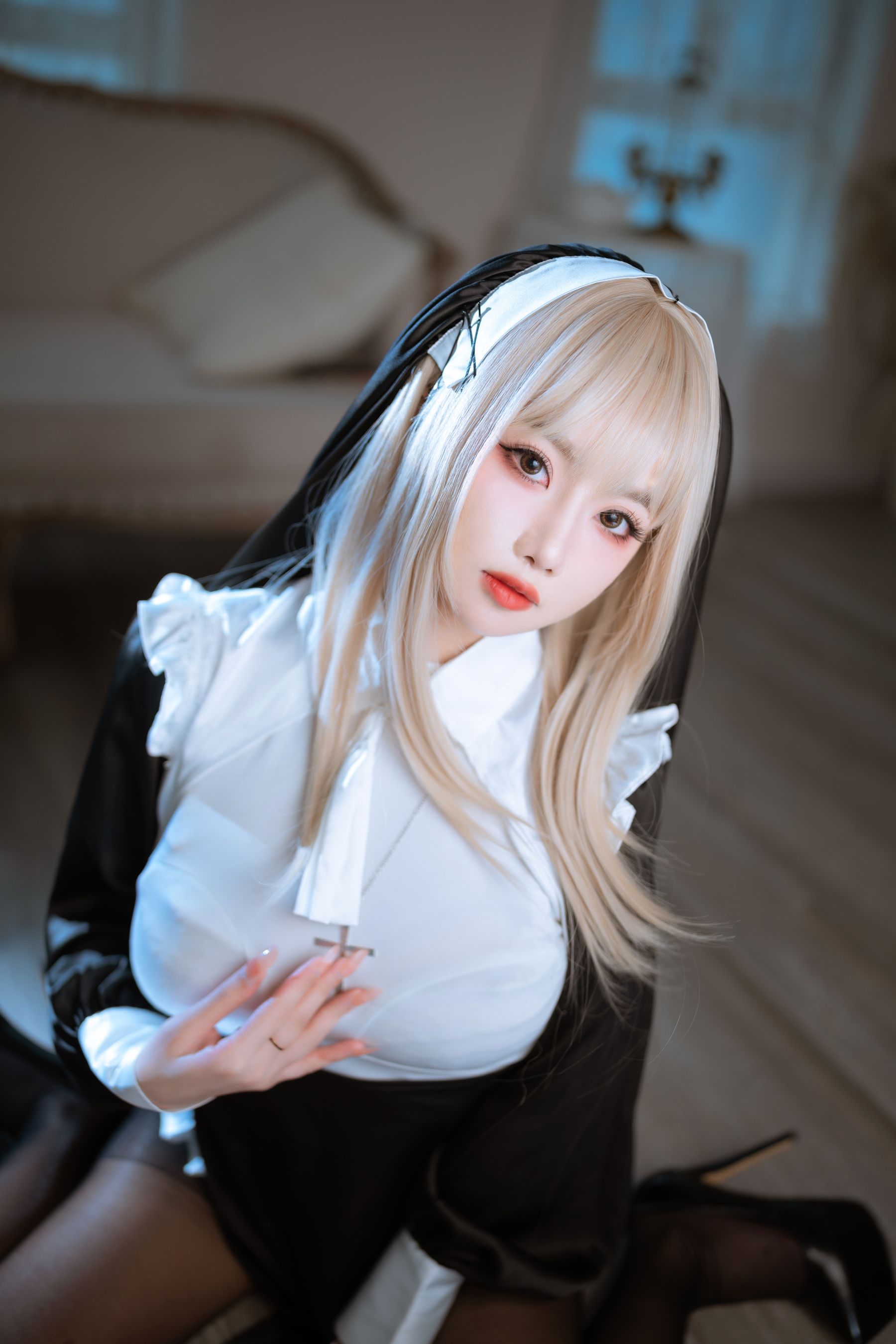 白嫩美少女鬼畜瑶 – 修女 Cosplay-第40张