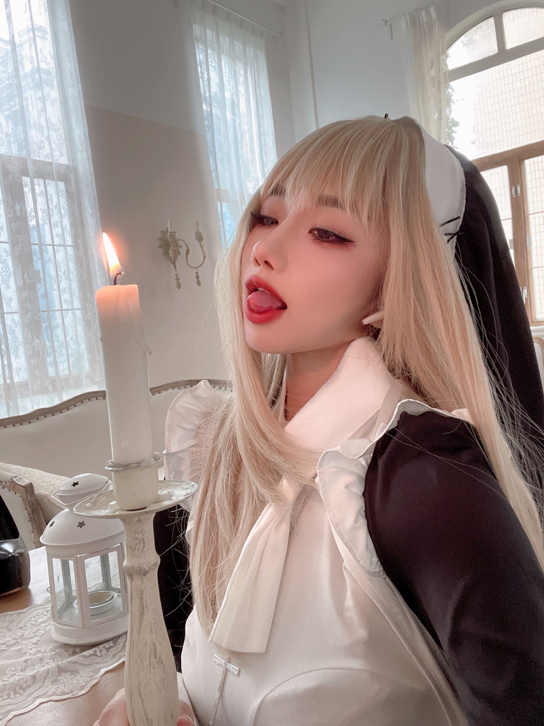 白嫩美少女鬼畜瑶 – 修女 Cosplay-第4张