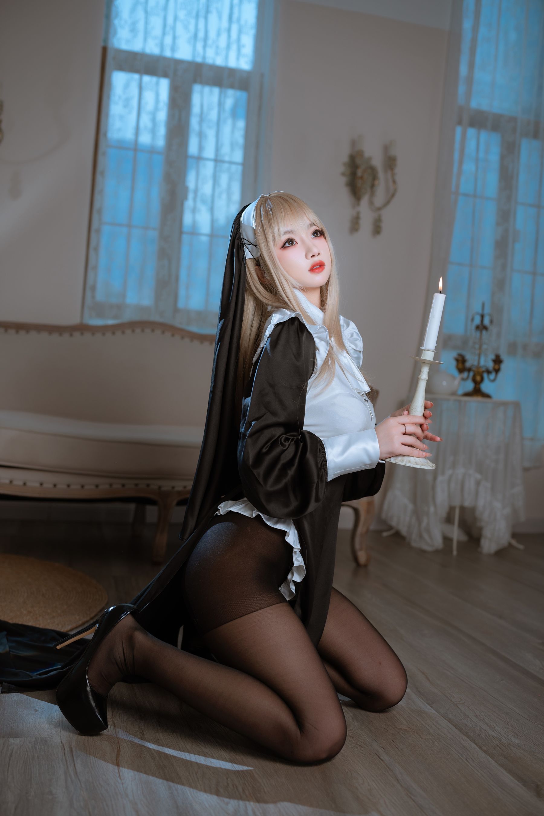 白嫩美少女鬼畜瑶 – 修女 Cosplay-第8张