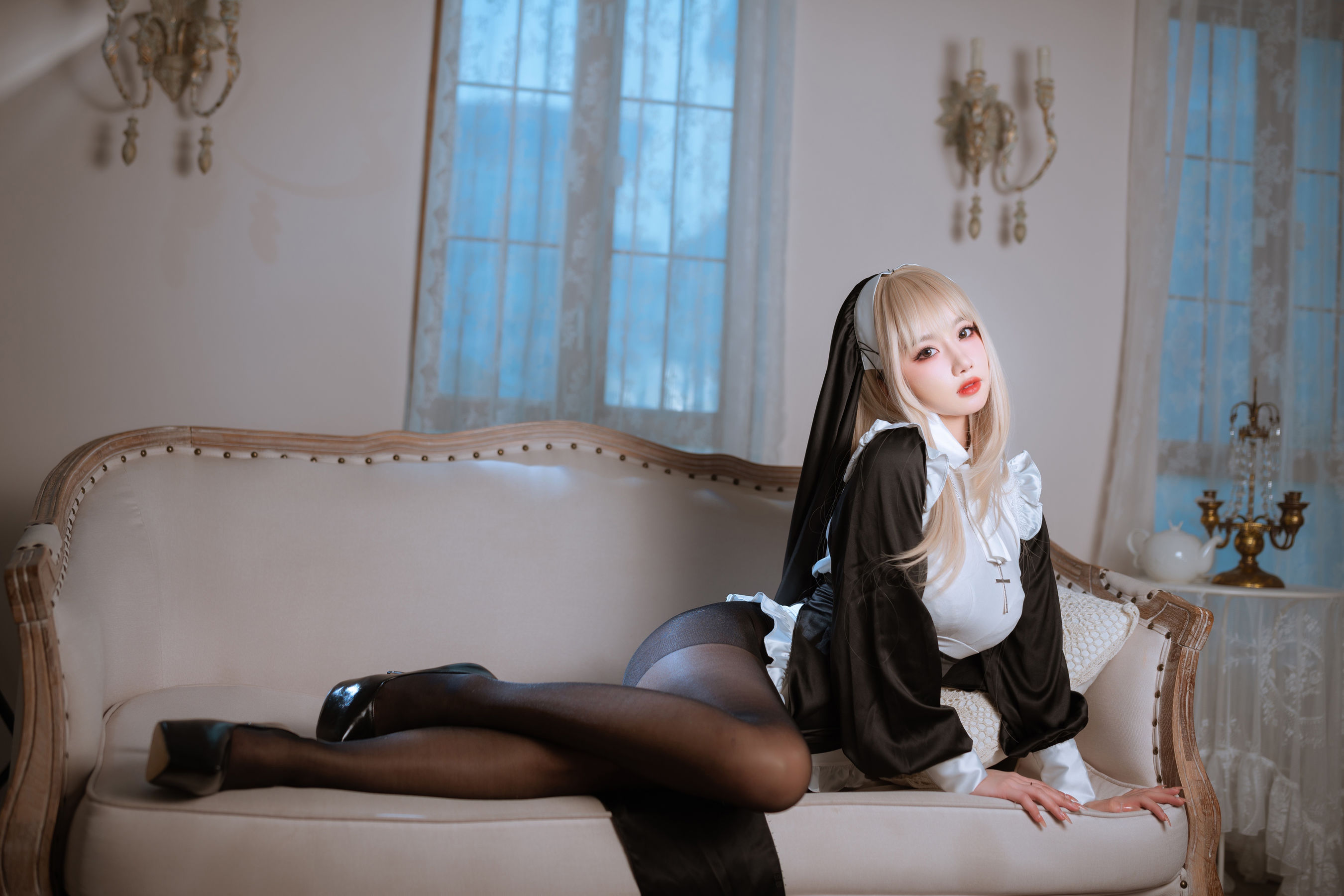 白嫩美少女鬼畜瑶 – 修女 Cosplay-第39张