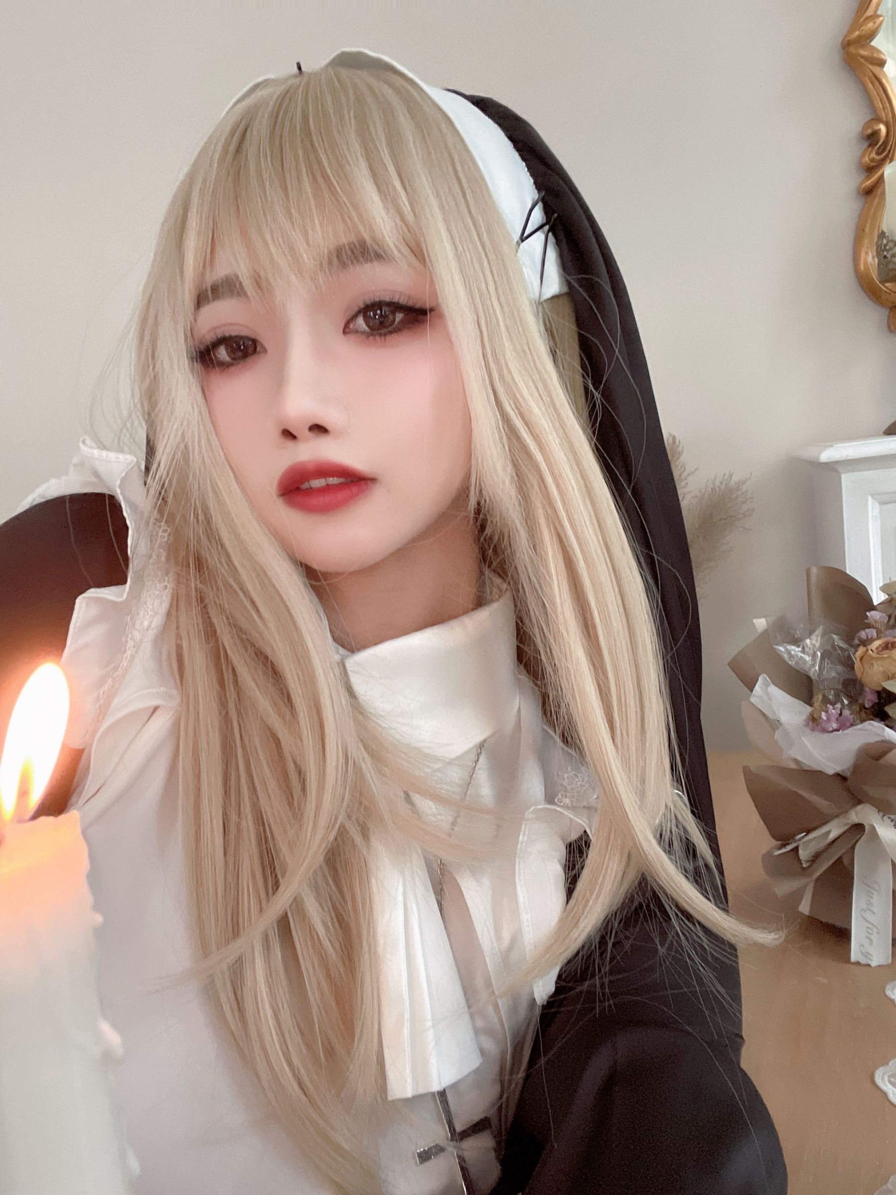 白嫩美少女鬼畜瑶 – 修女 Cosplay-第9张