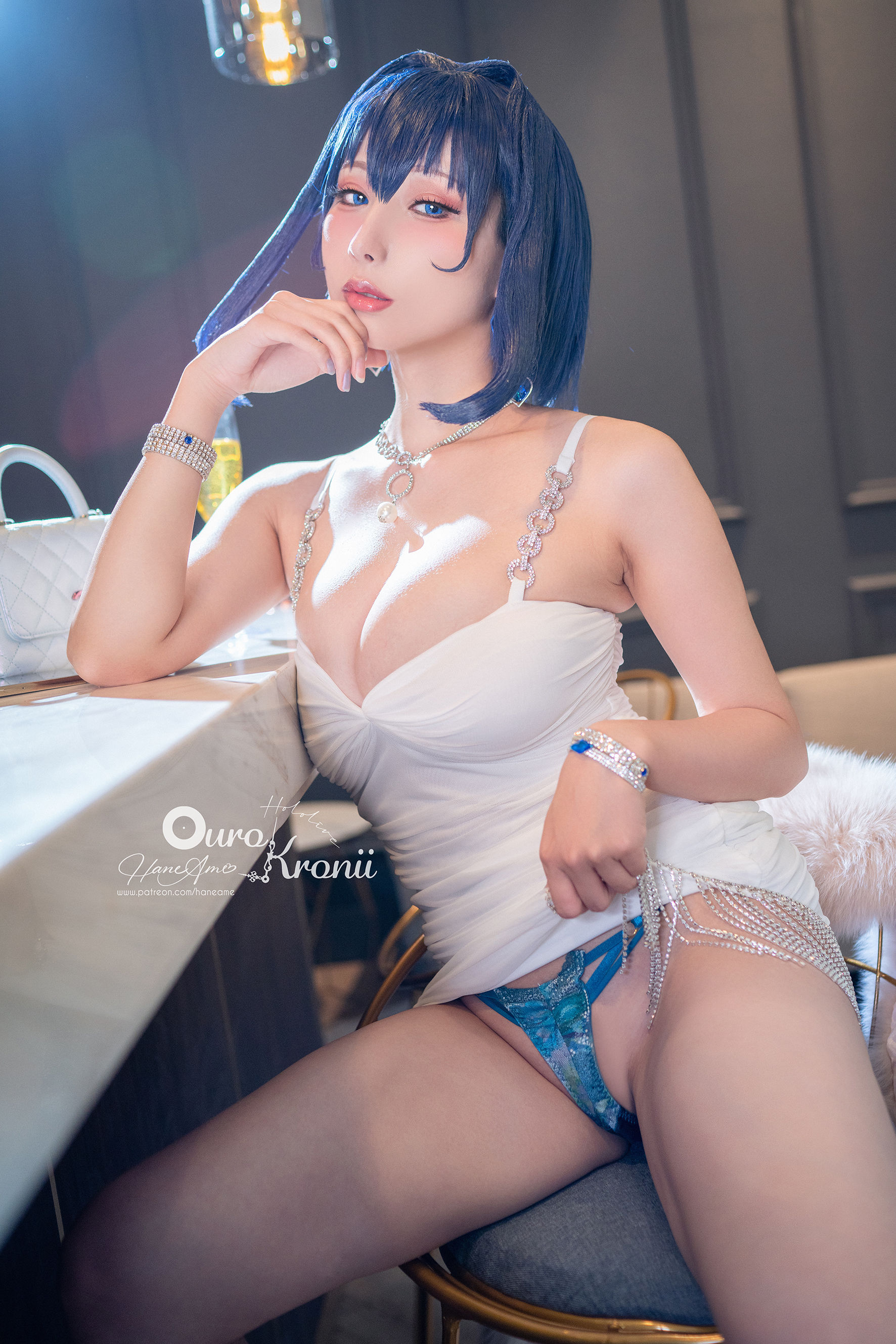 Hane Ame 雨波 – Hololive Kronii 時間 Gown Cosplay-第2张