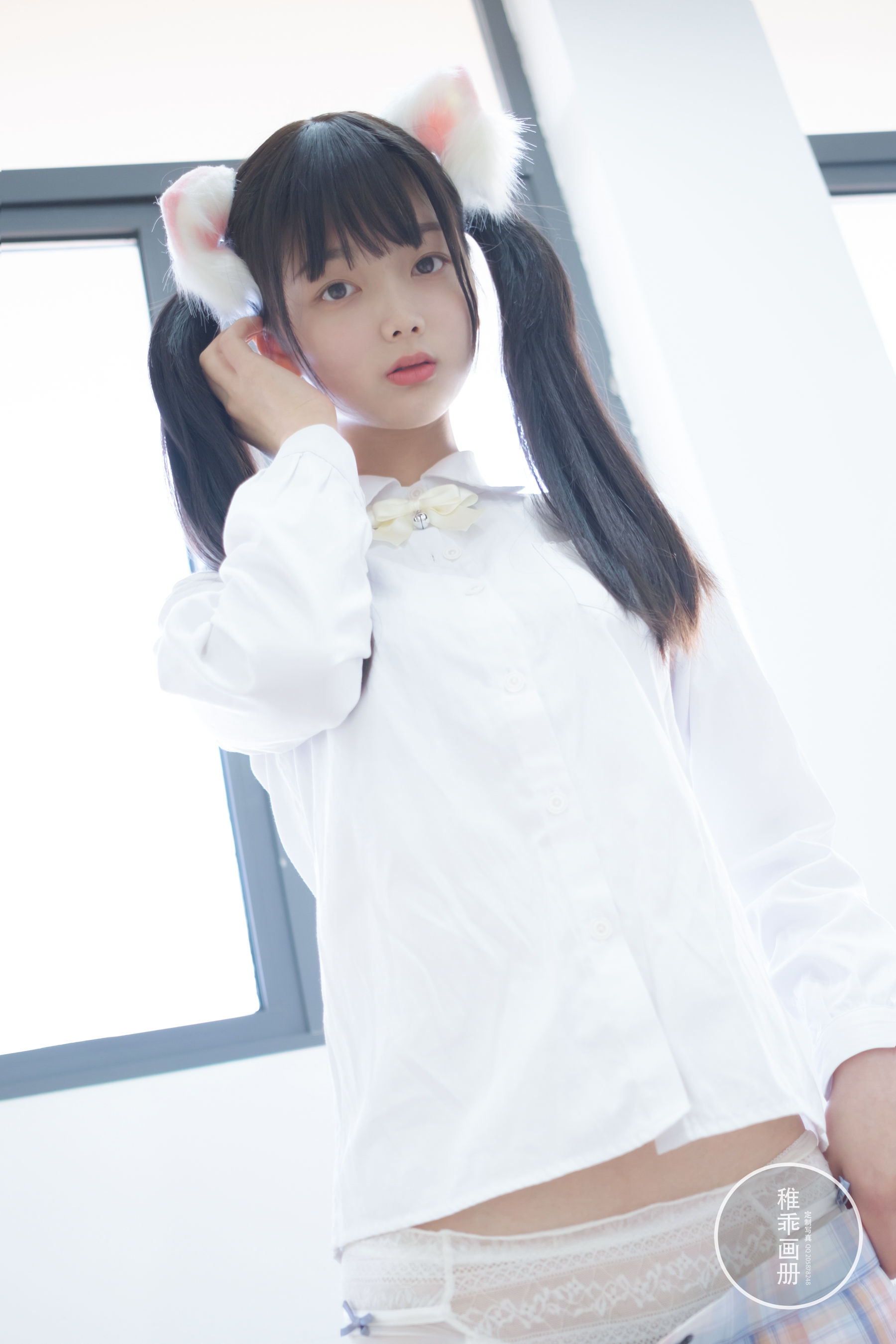 柴系小乖(稚乖画册) – 夜夜 80D 白丝JK Cosplay-第4张