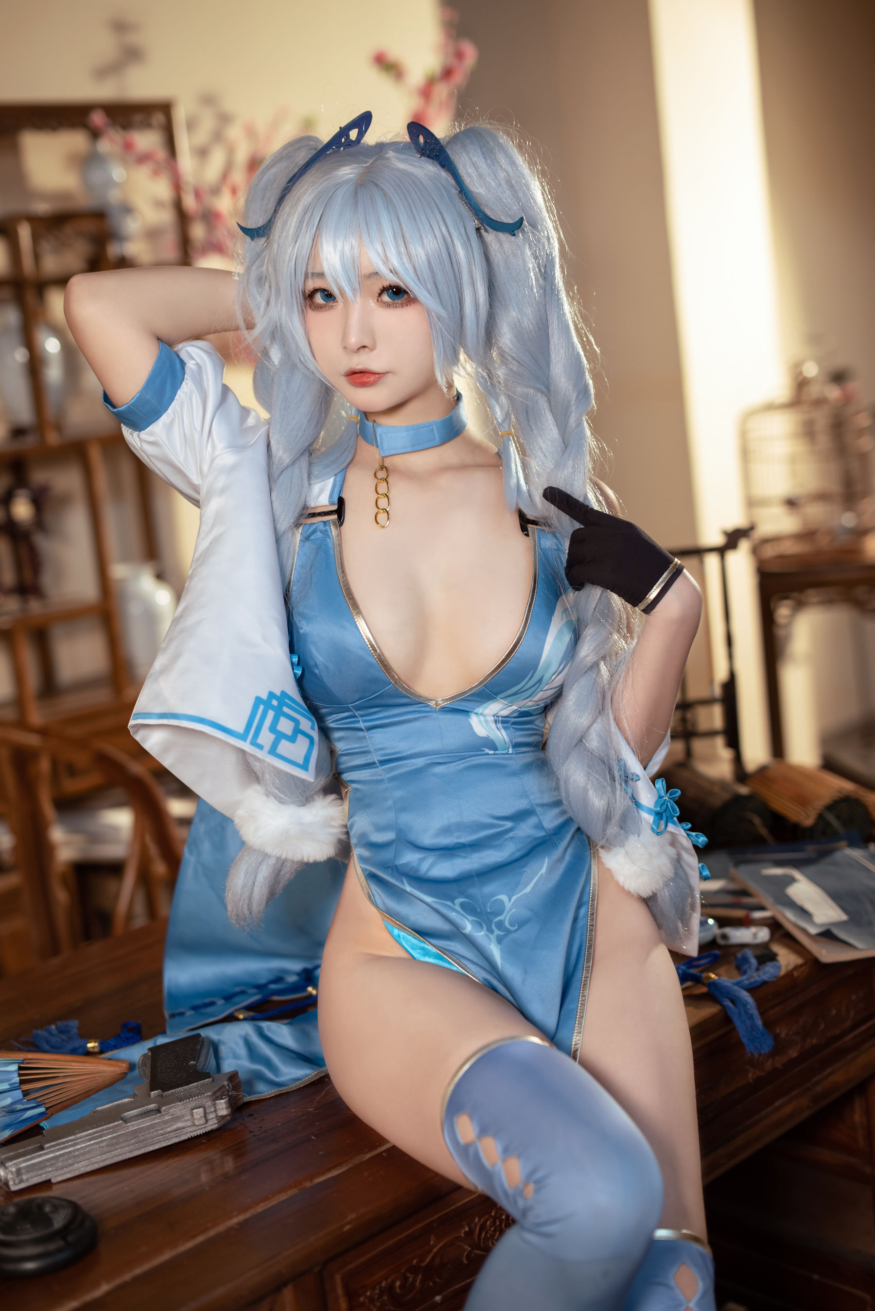 yuuhui玉汇 – PA-15 翠雀媚 Cosplay-第9张