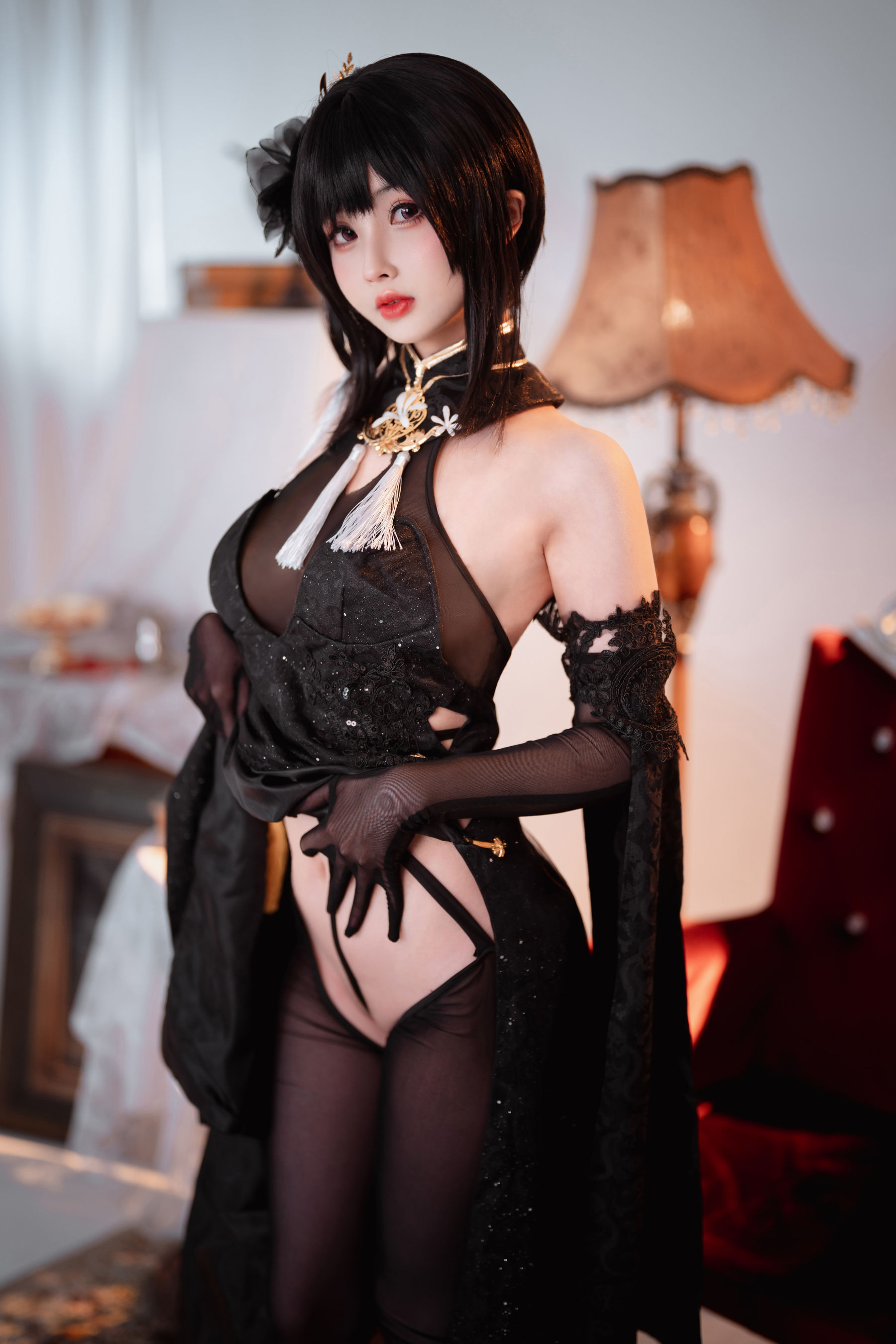 rioko凉凉子面饼仙儿 – 黑白镇海 Cosplay-第1张