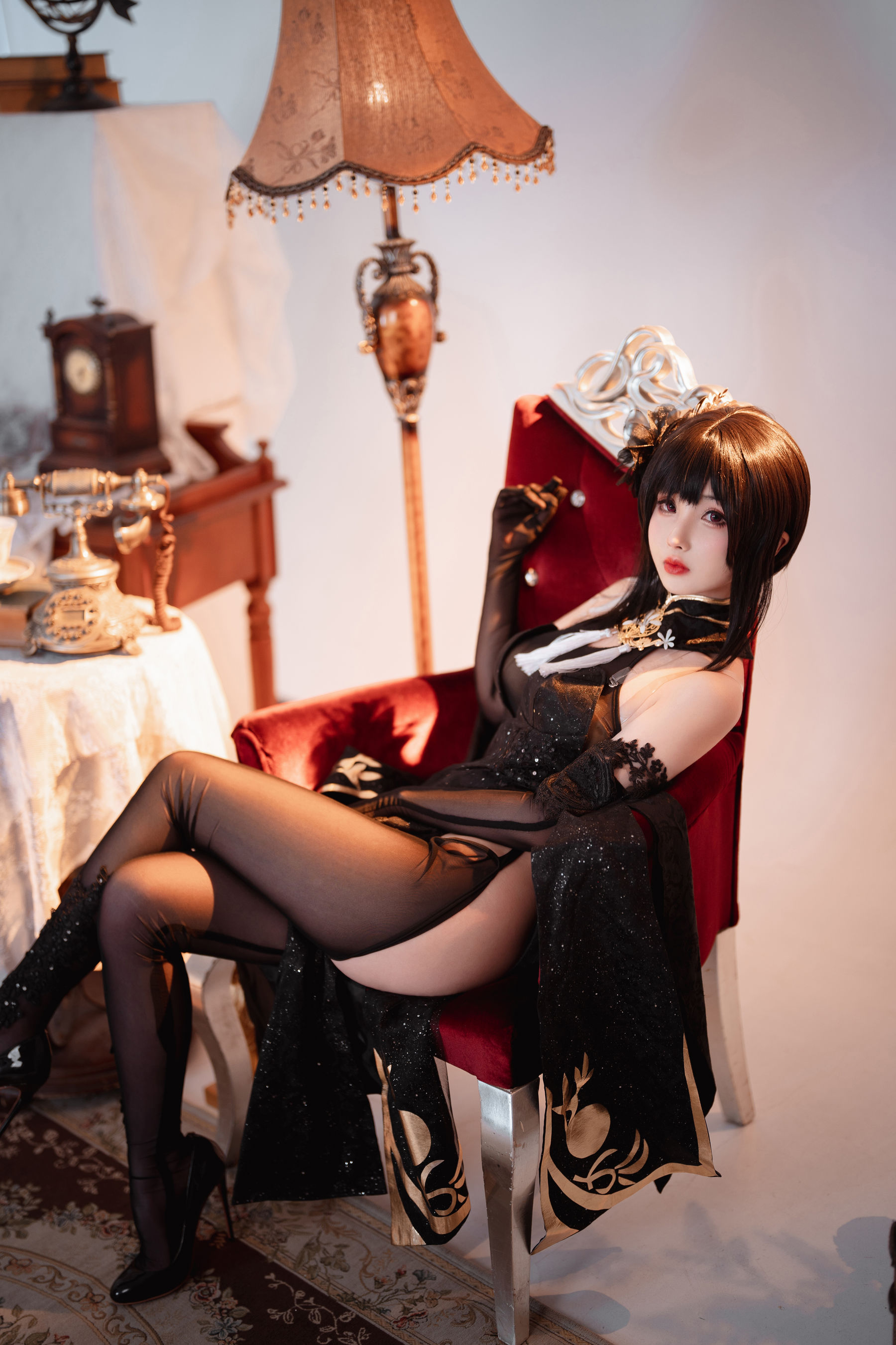 rioko凉凉子面饼仙儿 – 黑白镇海 Cosplay-第2张