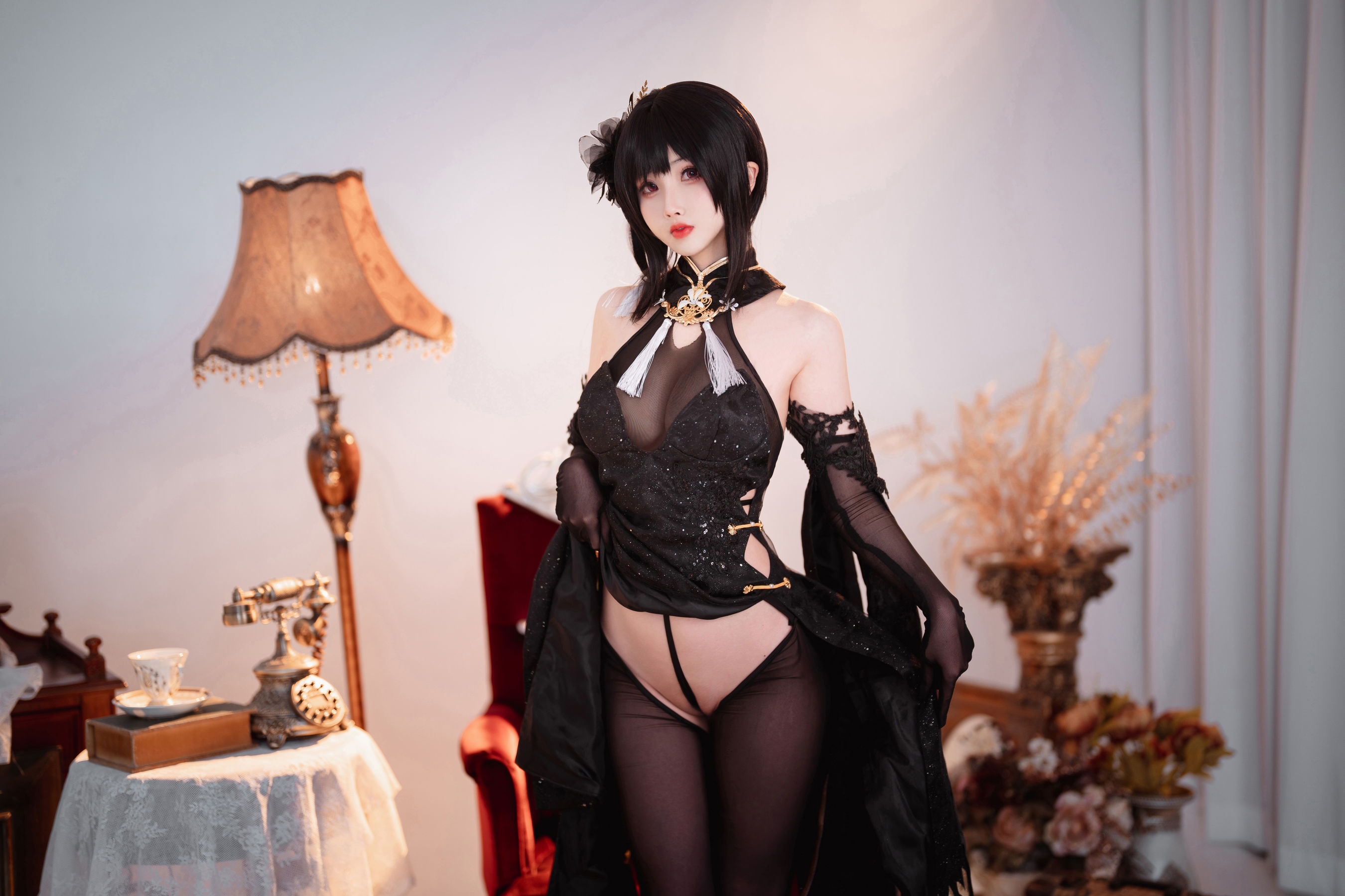 rioko凉凉子面饼仙儿 – 黑白镇海 Cosplay-第35张