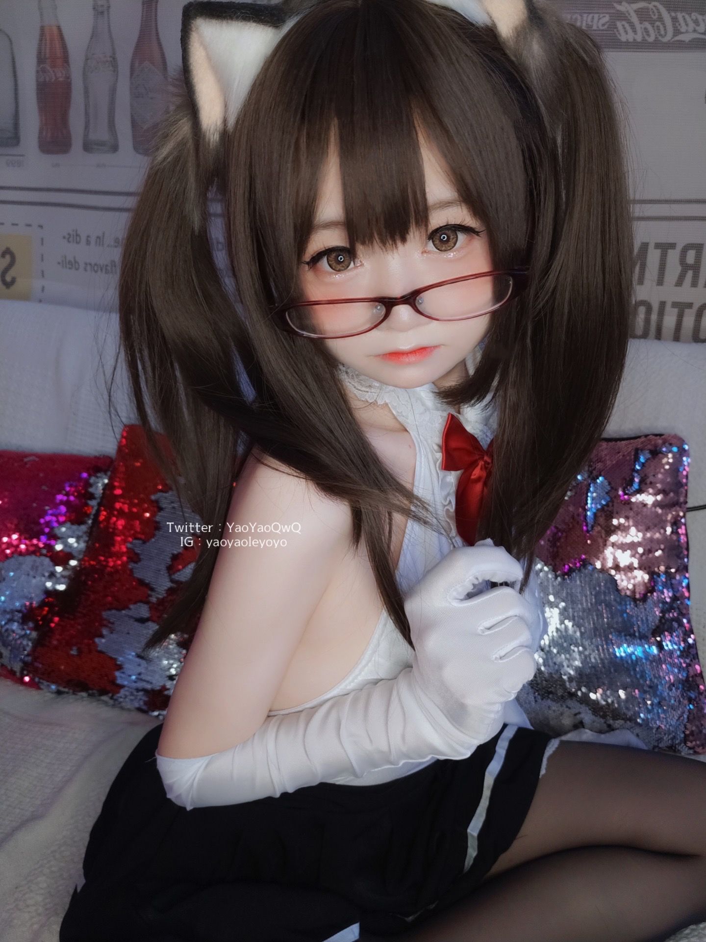 萌妹子Coser摇摇乐yoyo – 黑色紧身衣 Cosplay-第2张
