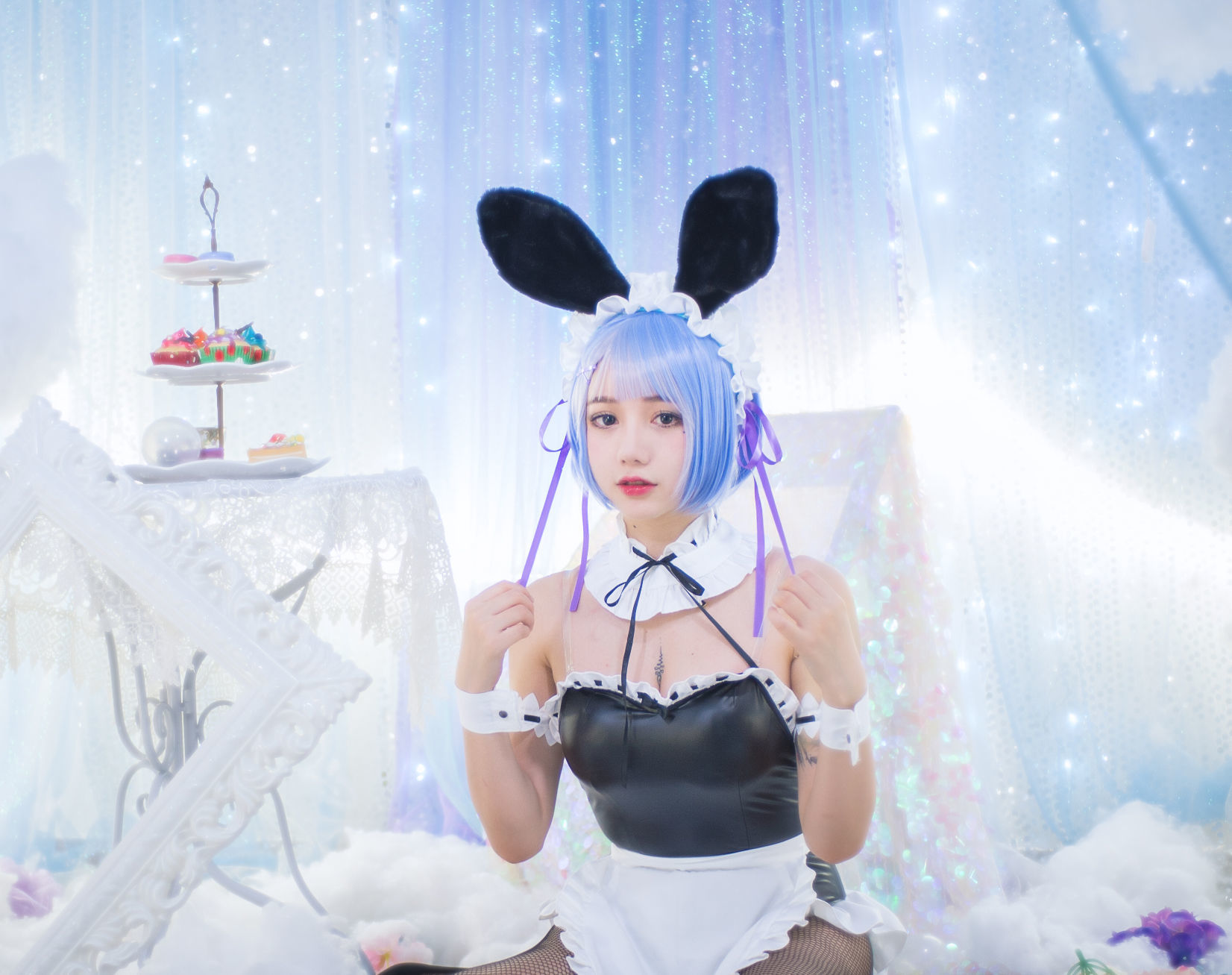 [萝莉COS] 洛丽塔大哥 – 蕾姆兔女郎 Cosplay-第1张