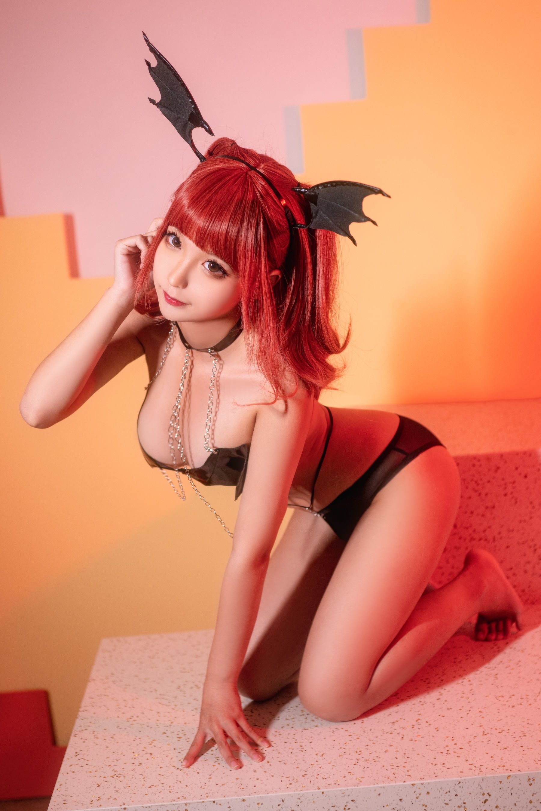 动漫博主蠢沫沫 恶魔 Cosplay-第40张