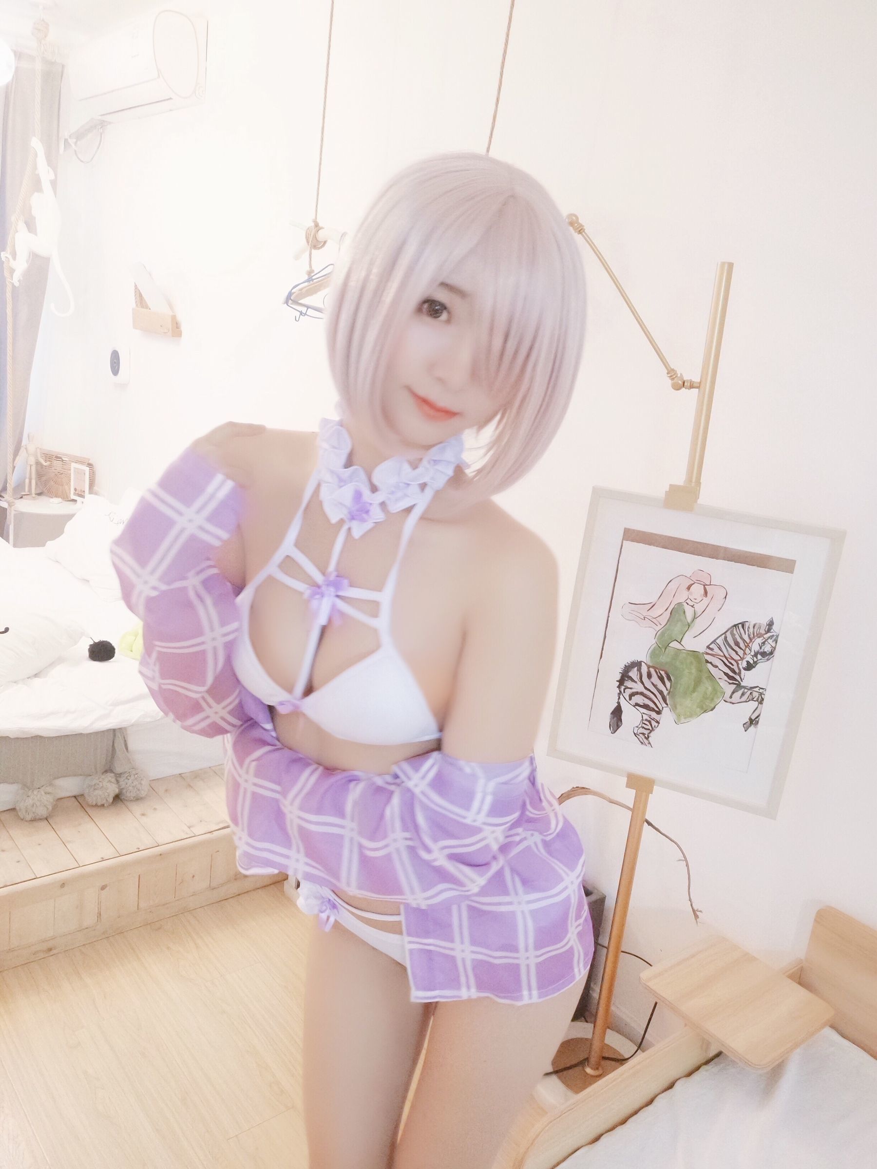 人气Coser黑川 玛修内衣 Cosplay-第9张