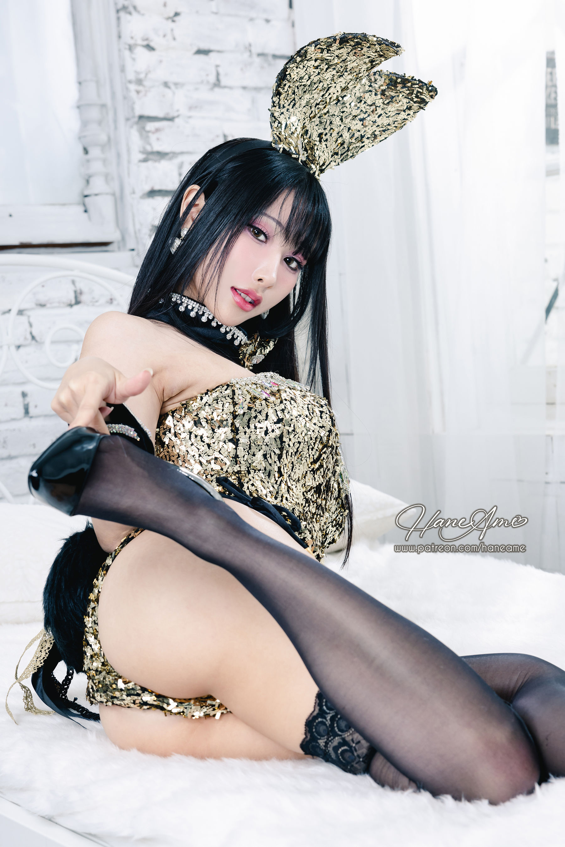 Hane Ame 雨波 – Dazzling Bunny 炫目兔女郎 Cosplay-第2张