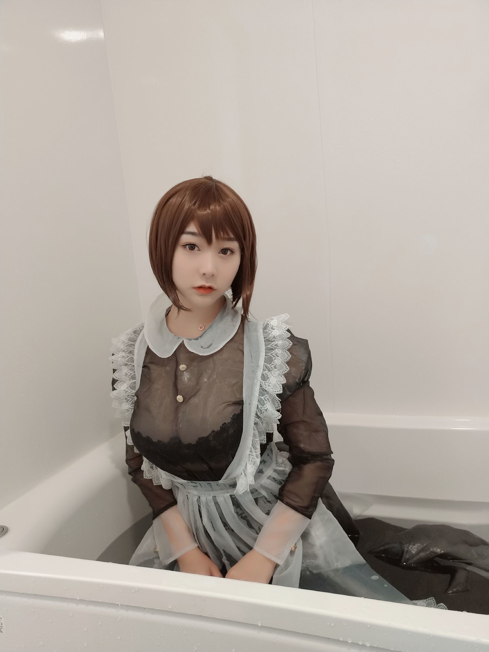 性感Coser三刀刀Miido 透明女仆 Cosplay-第10张