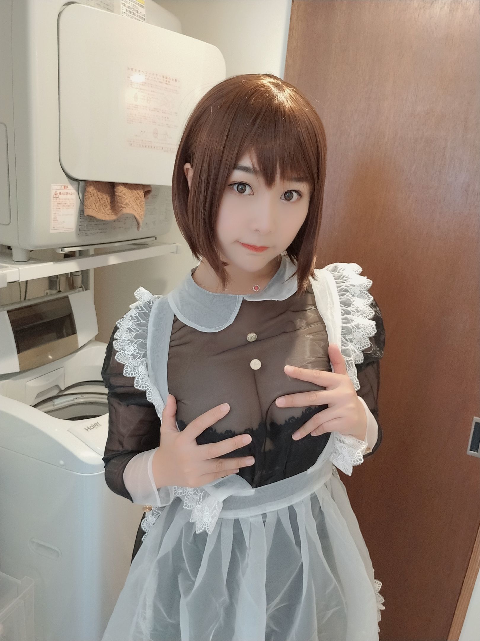 性感Coser三刀刀Miido 透明女仆 Cosplay-第11张