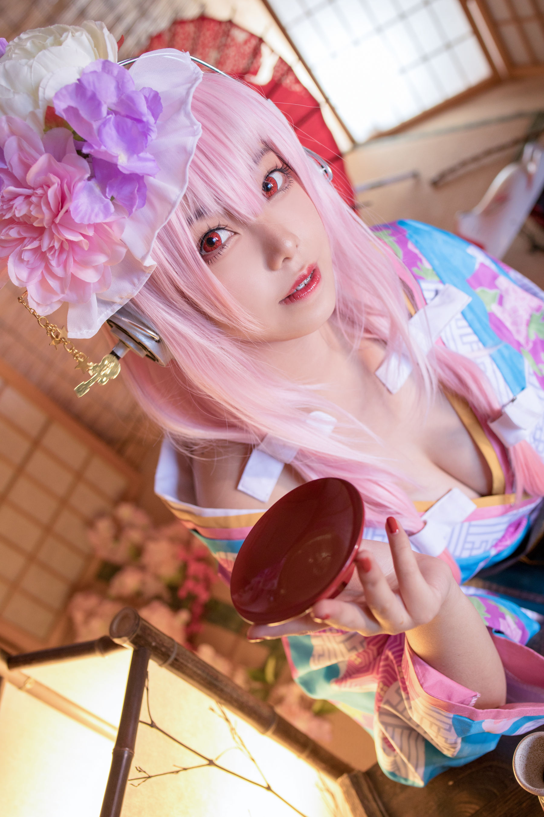 [Cosplay写真] 萌系小姐姐蜜汁猫裘 – 索尼子和服 Cosplay-第7张