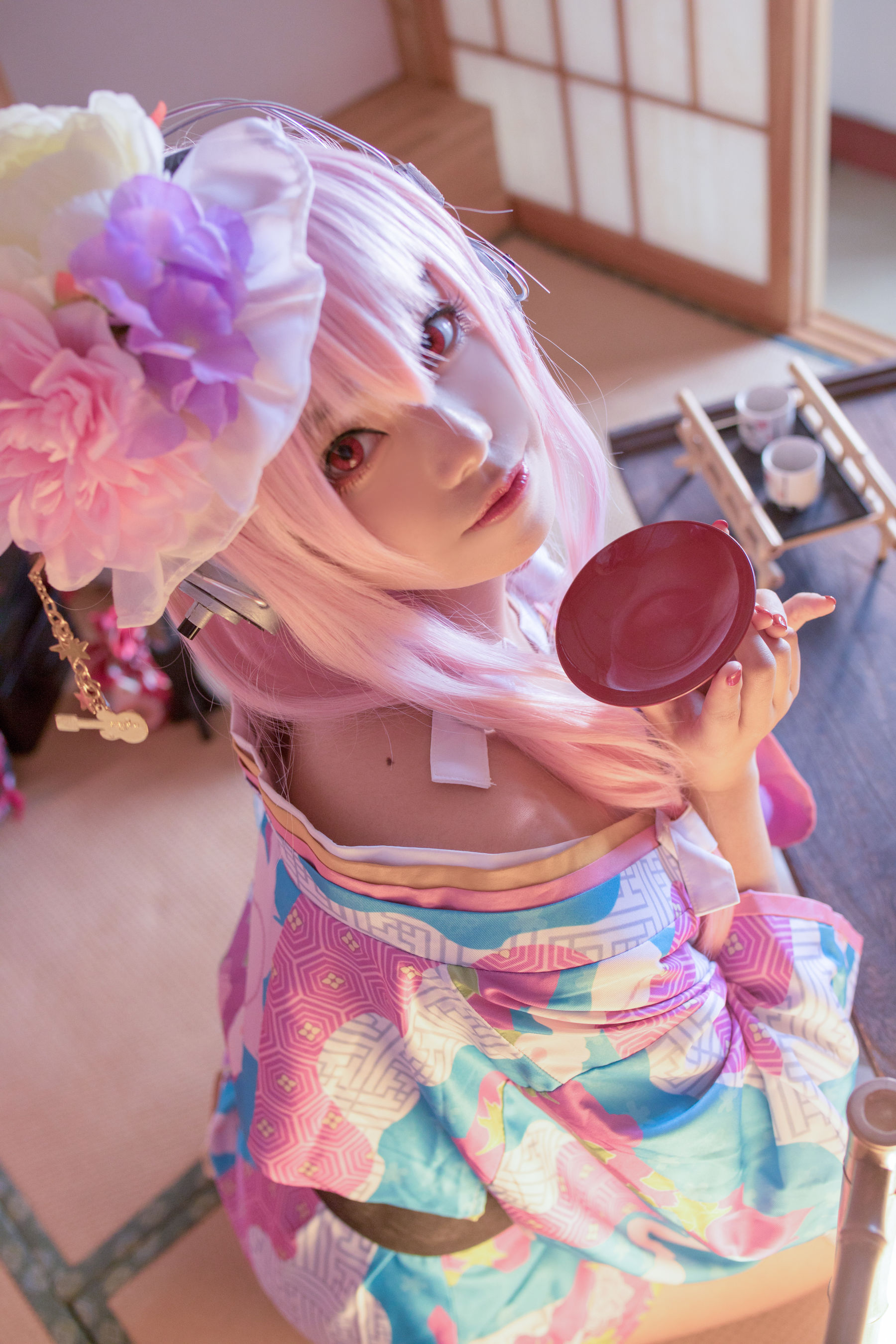 [Cosplay写真] 萌系小姐姐蜜汁猫裘 – 索尼子和服 Cosplay-第8张