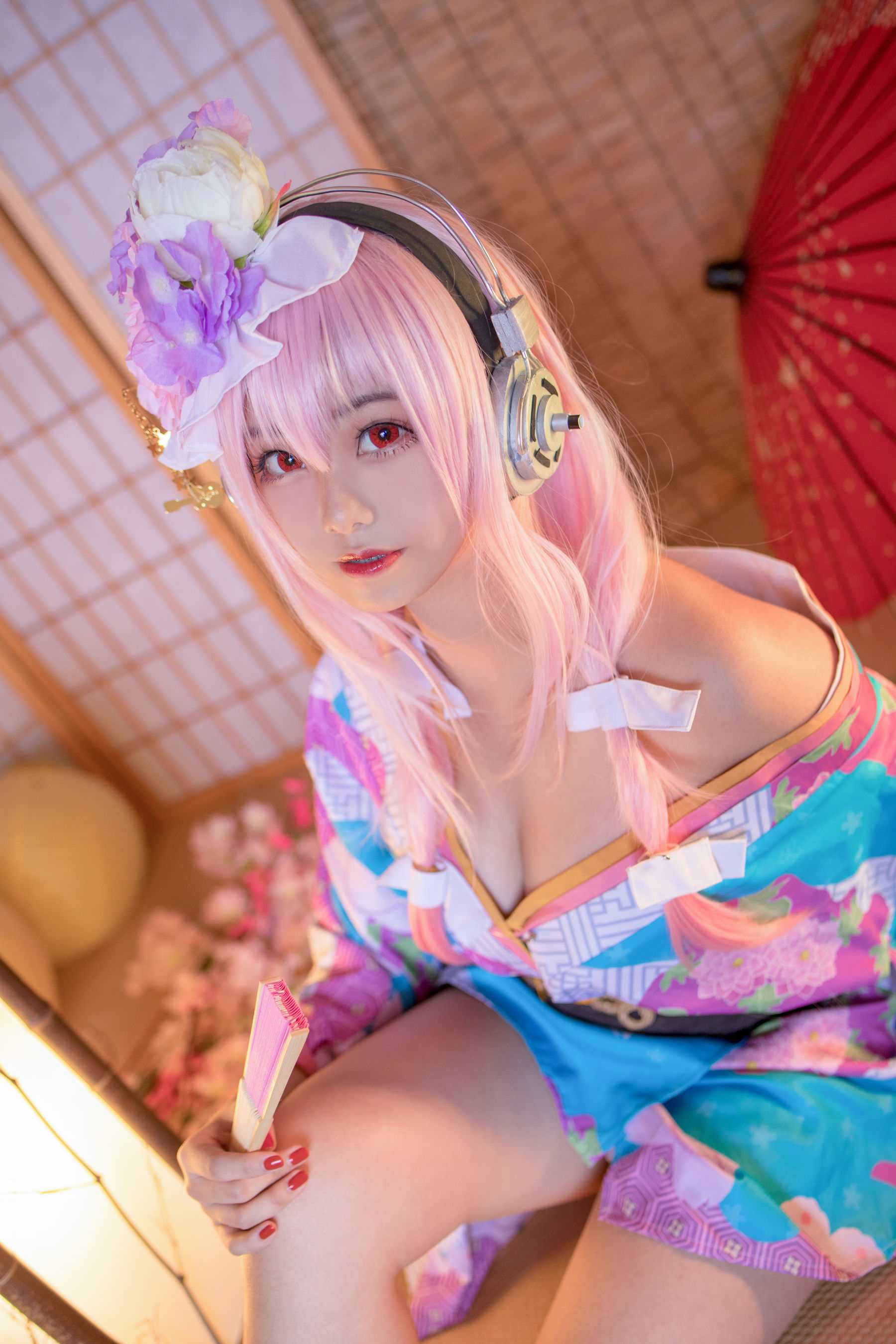 [Cosplay写真] 萌系小姐姐蜜汁猫裘 – 索尼子和服 Cosplay-第1张