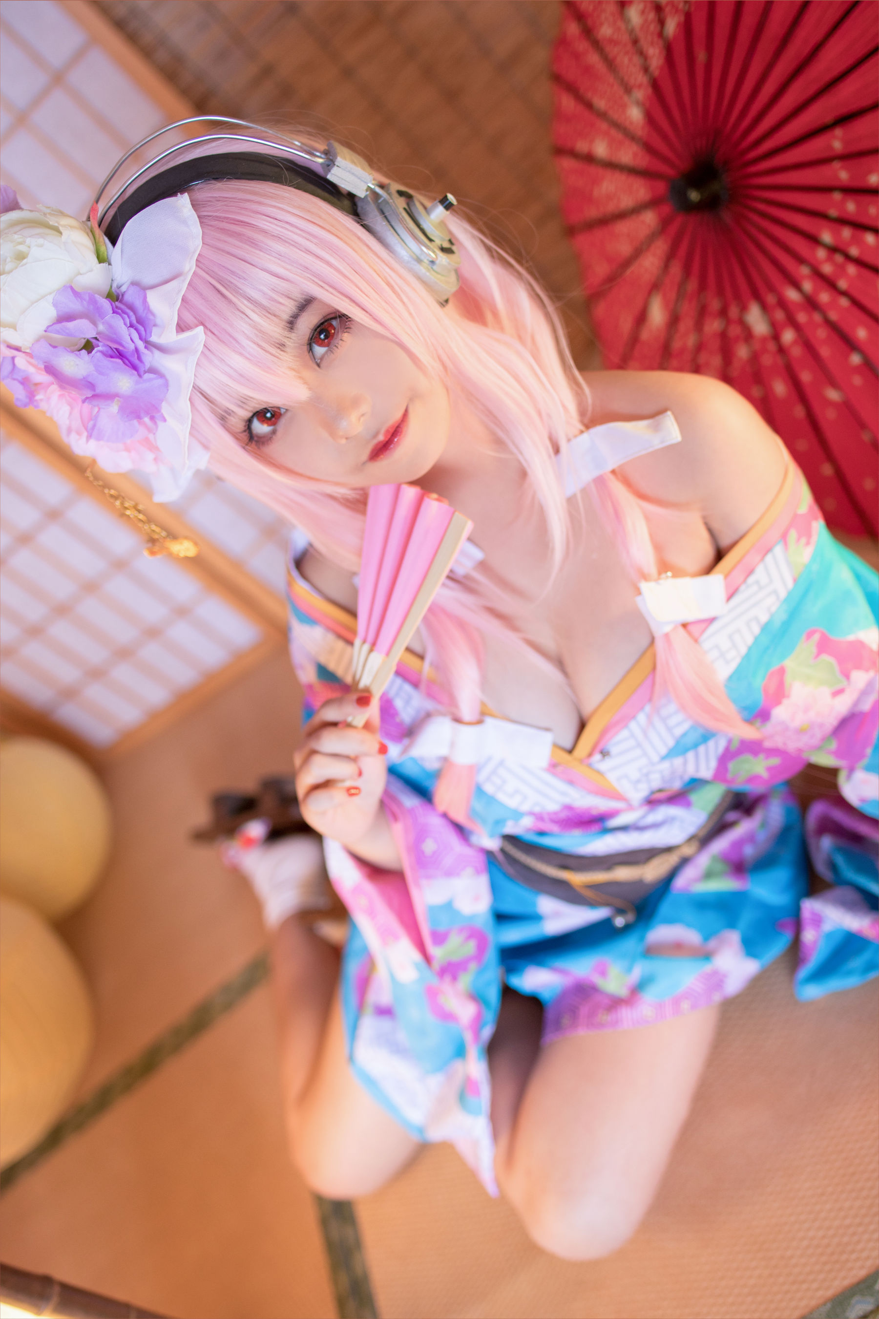 [Cosplay写真] 萌系小姐姐蜜汁猫裘 – 索尼子和服 Cosplay-第16张