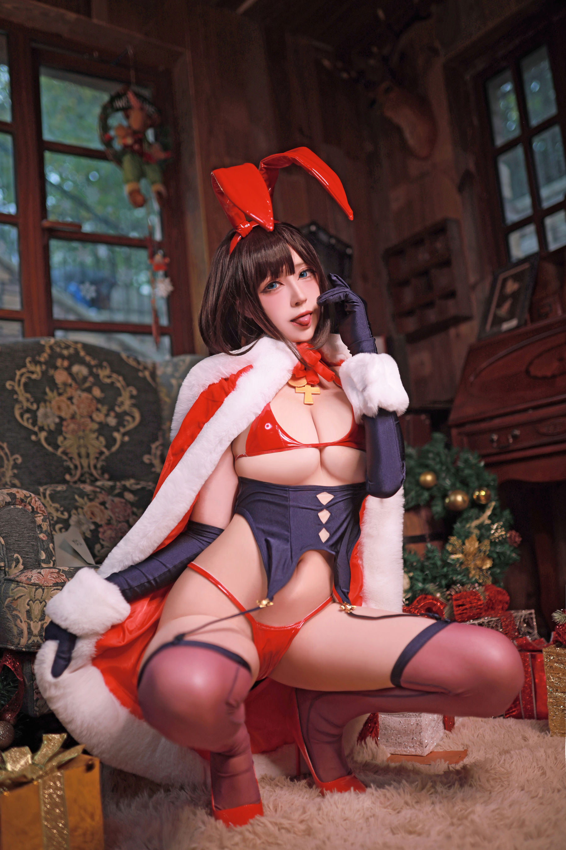 黑白御猫 – 魔太郎圣诞兔子 Cosplay-第28张
