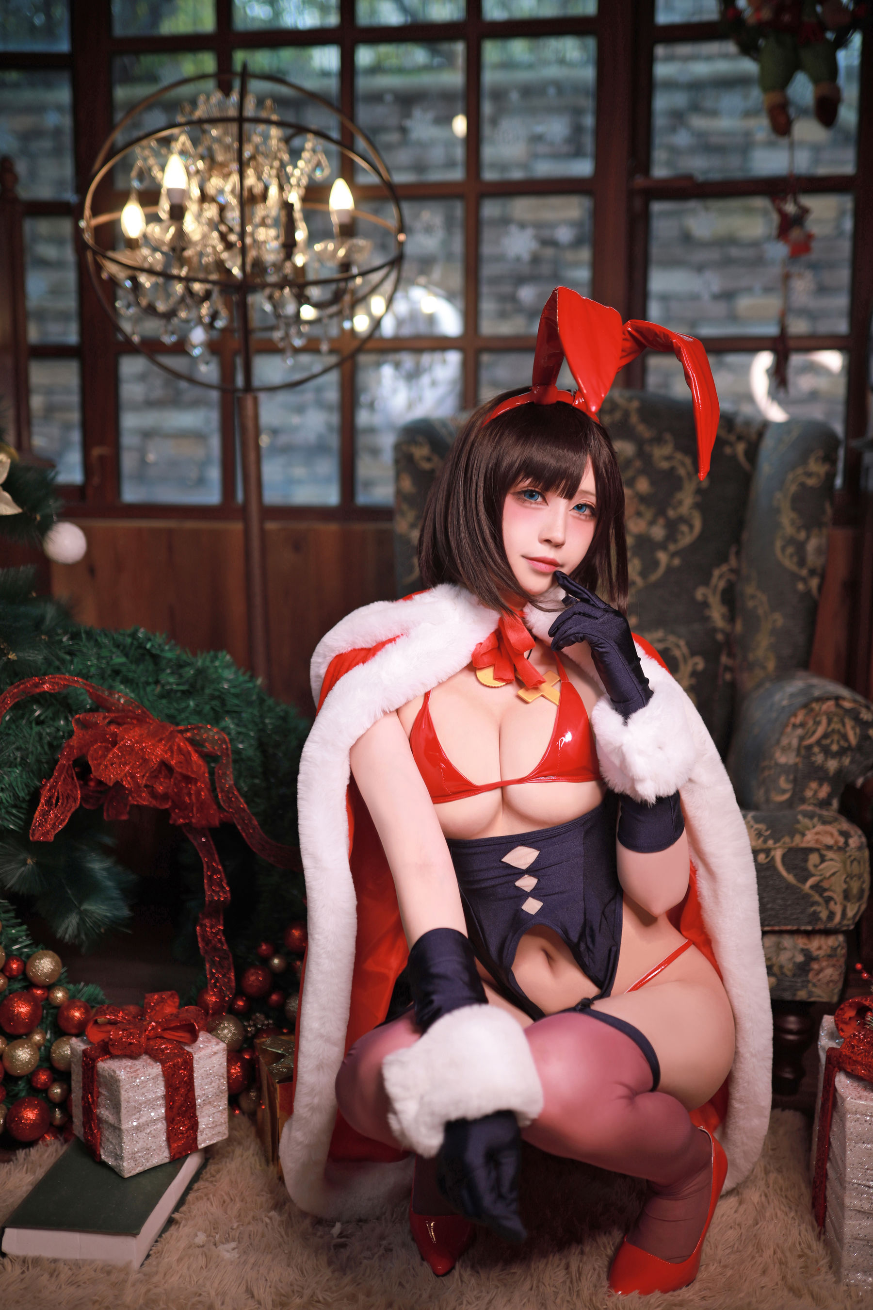 黑白御猫 – 魔太郎圣诞兔子 Cosplay-第13张