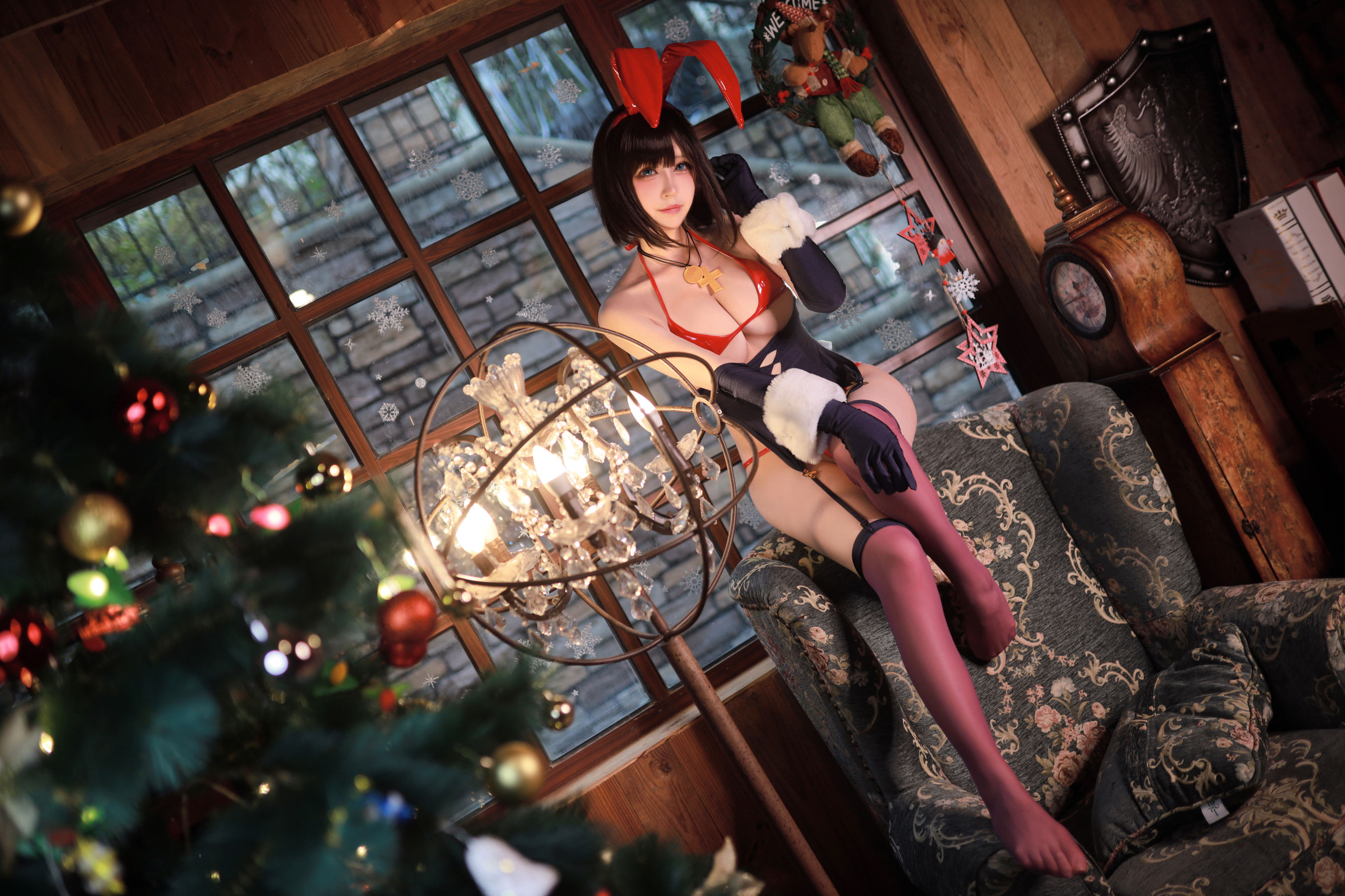 黑白御猫 – 魔太郎圣诞兔子 Cosplay-第26张