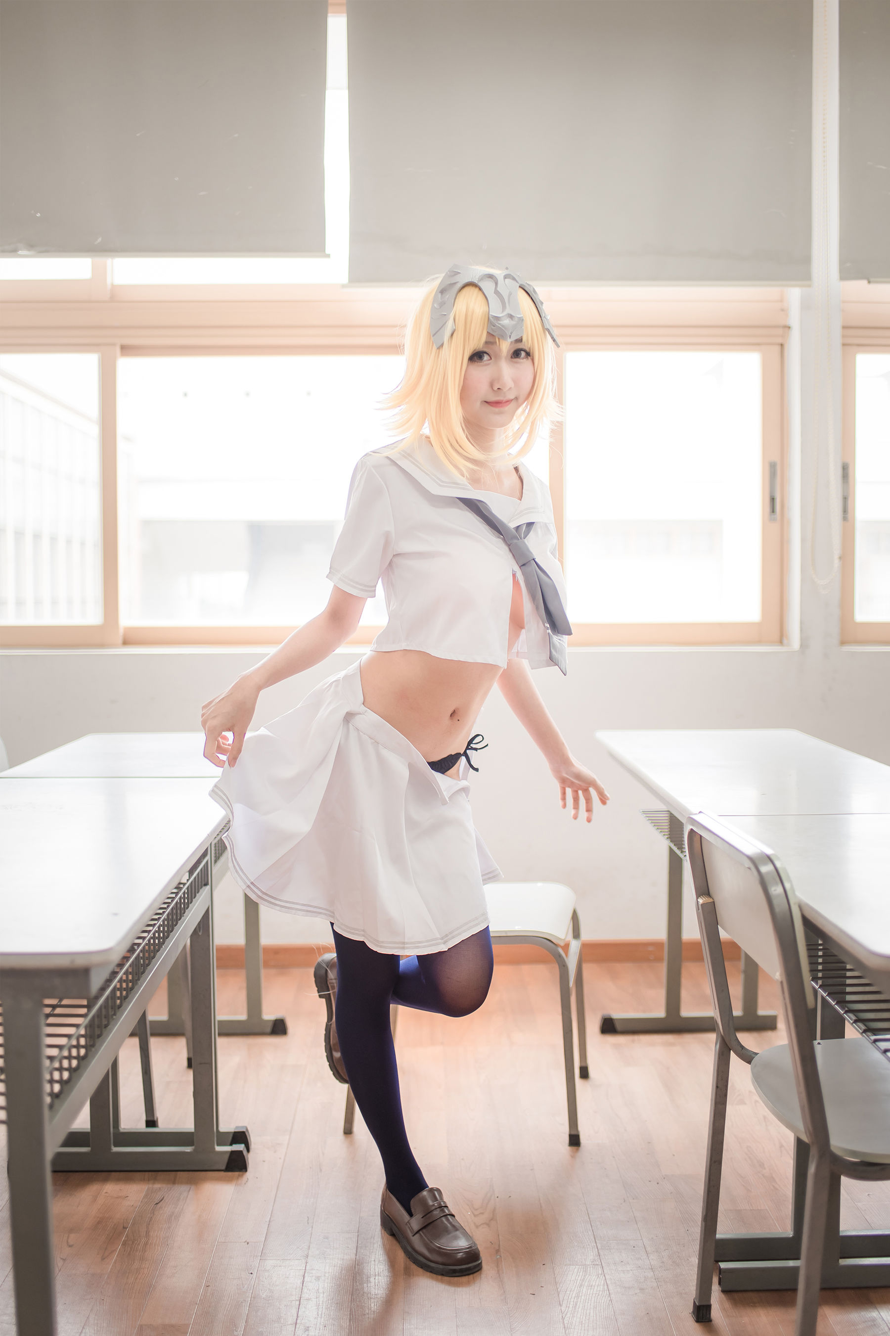 [萝莉COS] 木绵绵OwO – 贞德（白） Cosplay-第20张