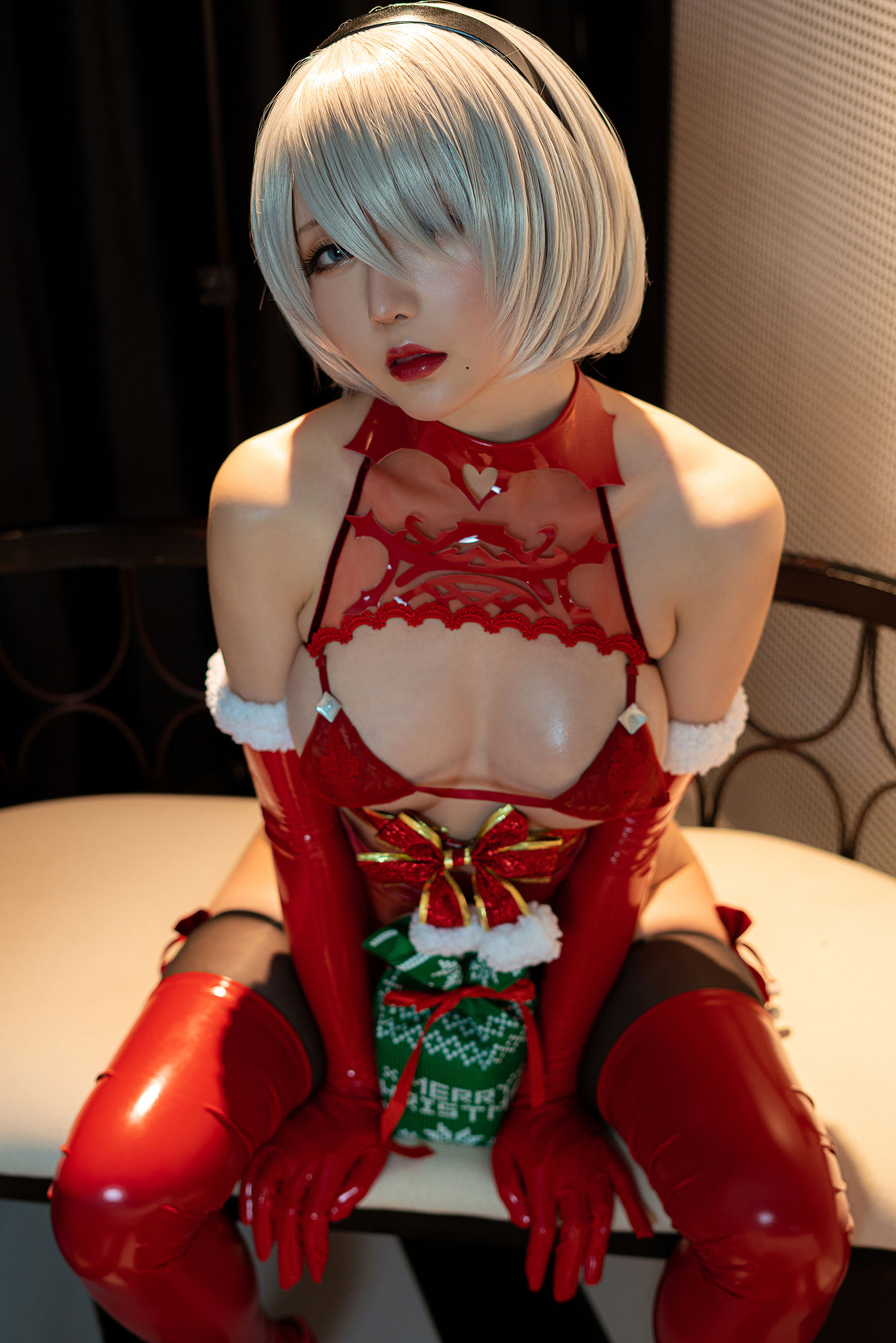 Coser小姐姐星之迟迟 – 圣诞2B Cosplay-第4张