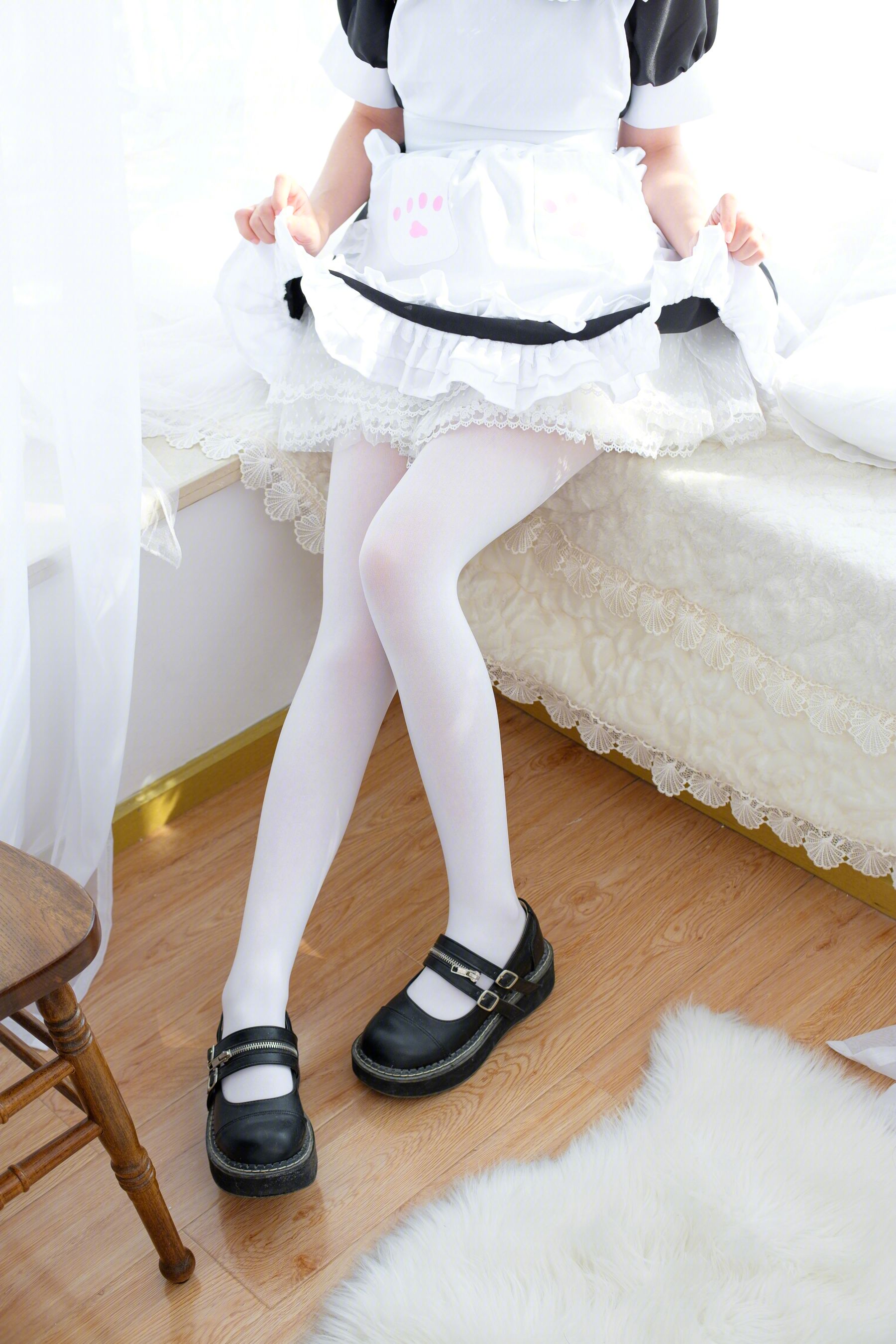我才不是neko – 白丝女仆 Cosplay-第8张